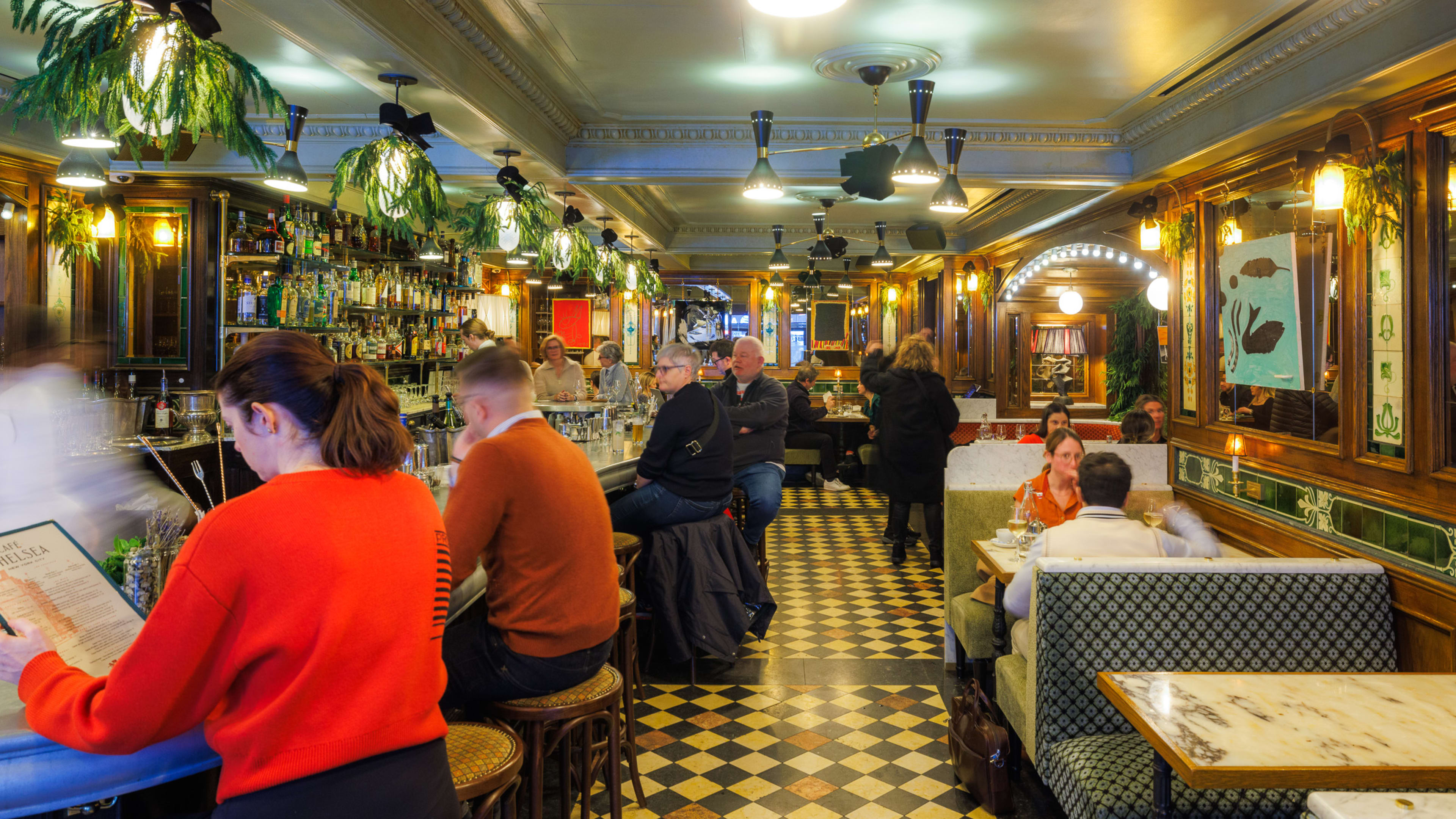 bar area at cafe Chelsea