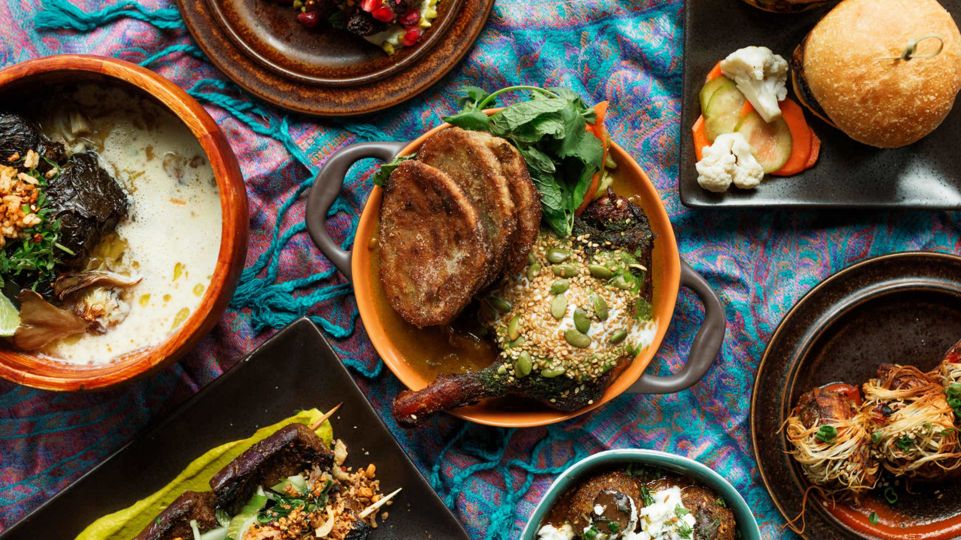 A spread of dishes from Sarma