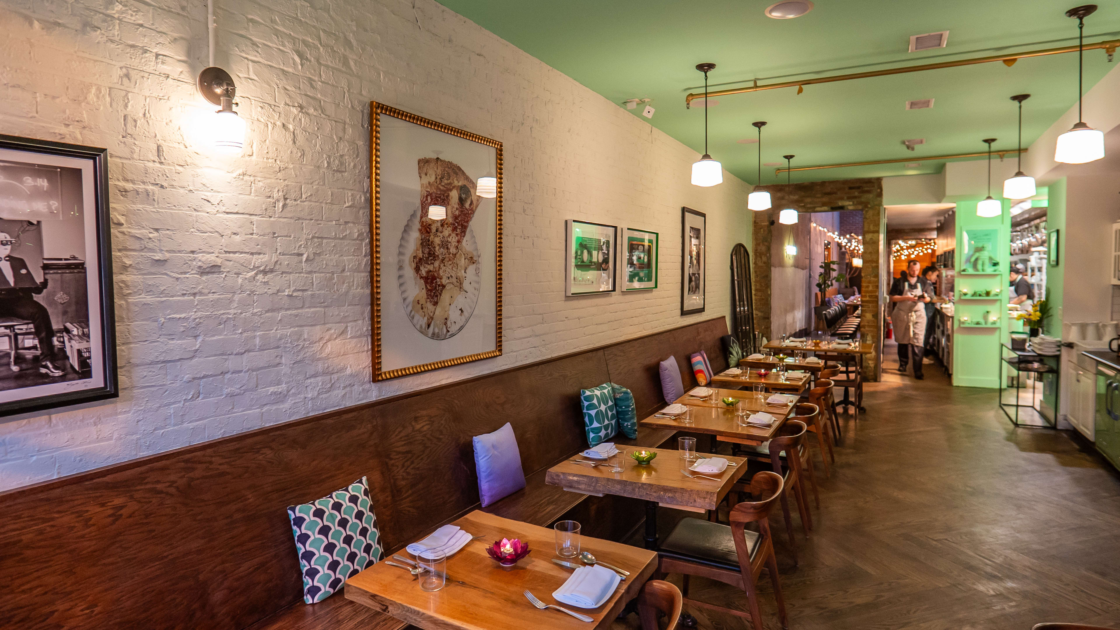 booth dining room area