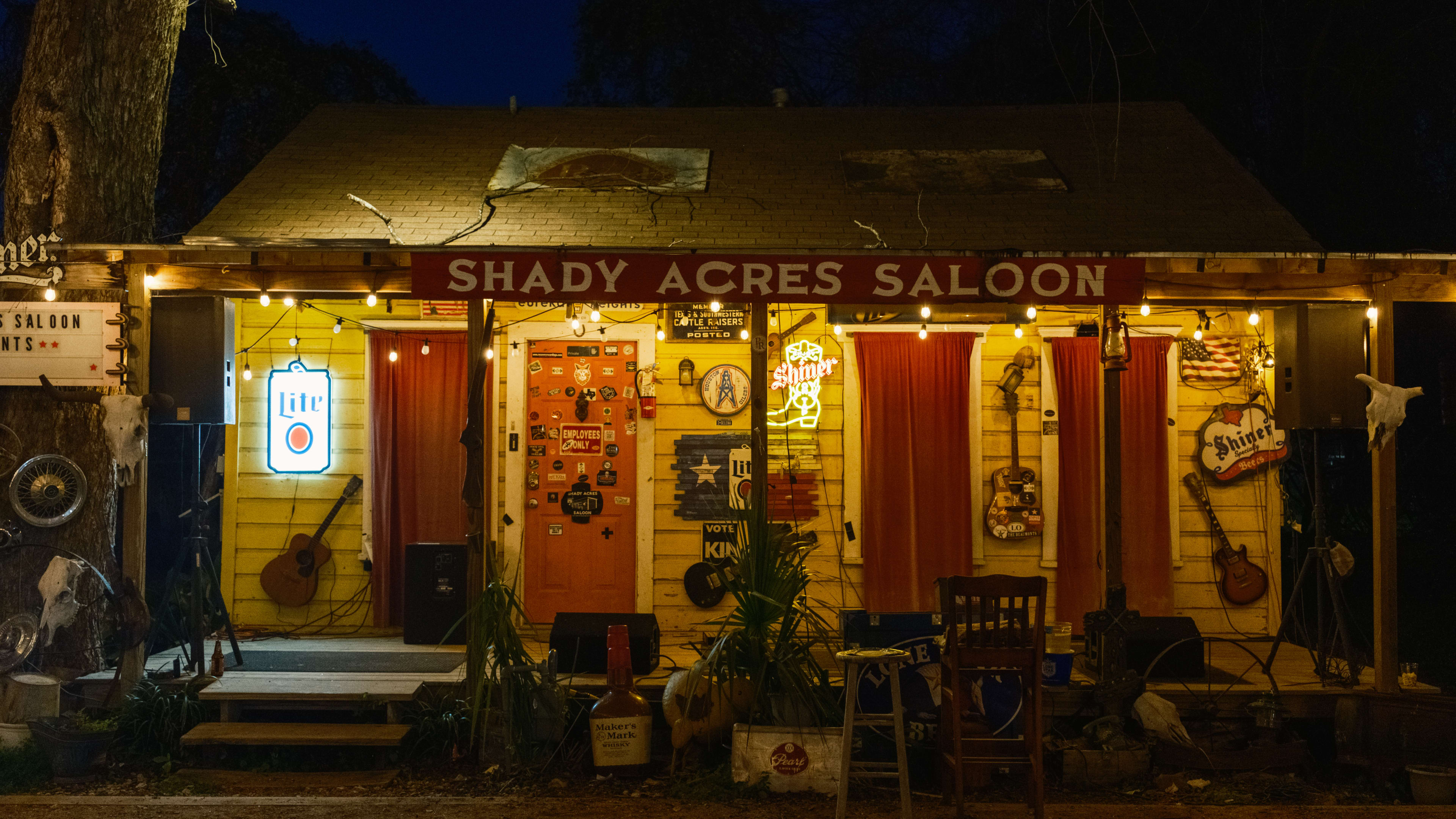 The stage at Shady Acres Saloon.