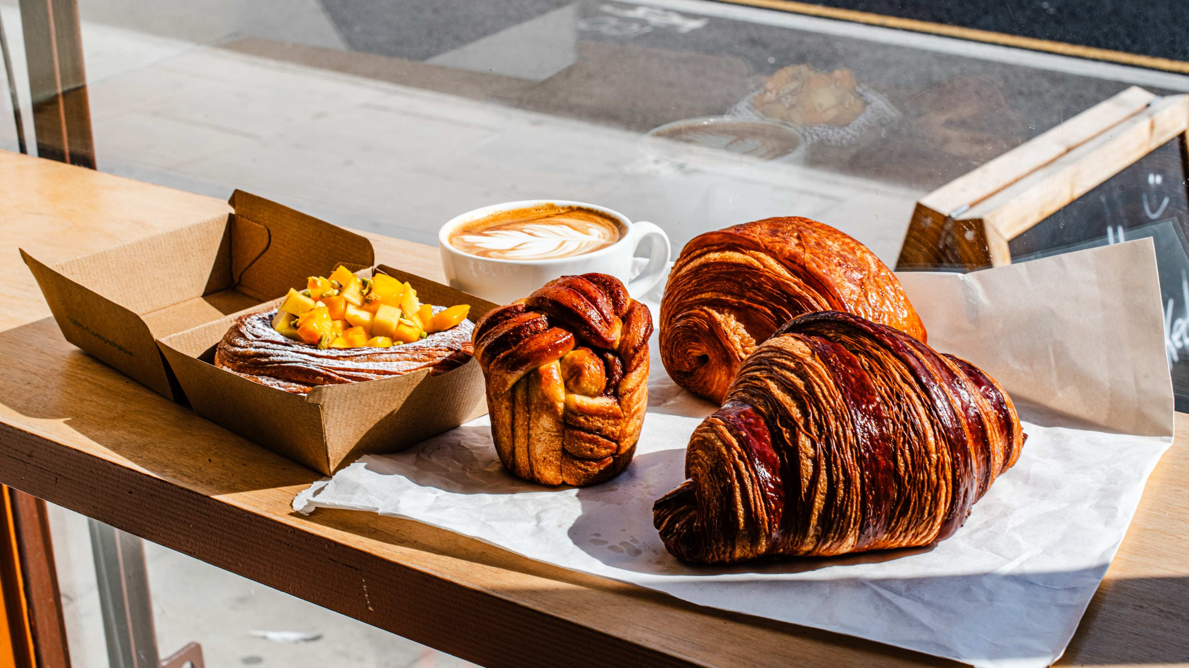 A spread of pastries at Suba Bakery