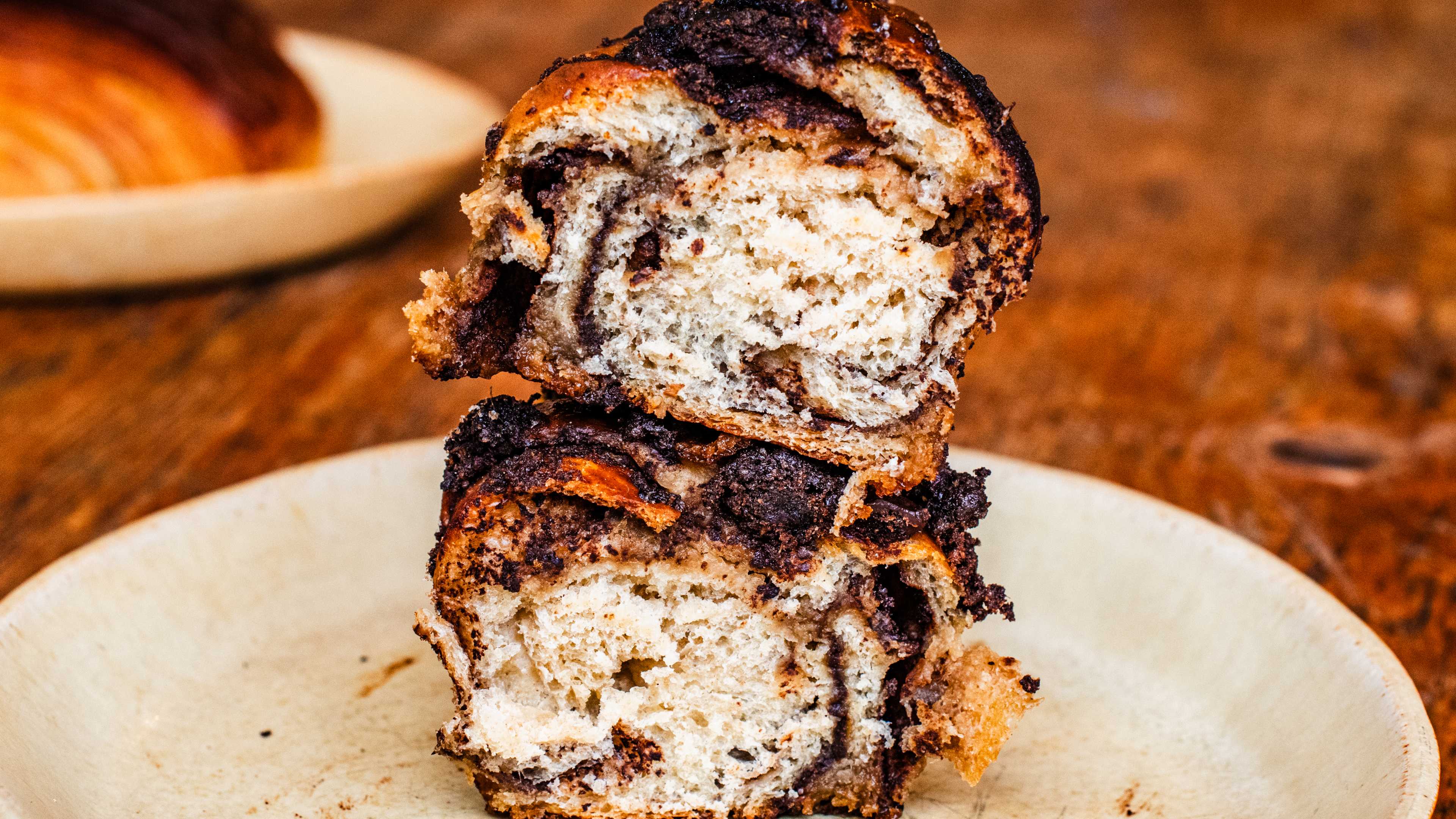 The chocolate bun at Tarn Bakery