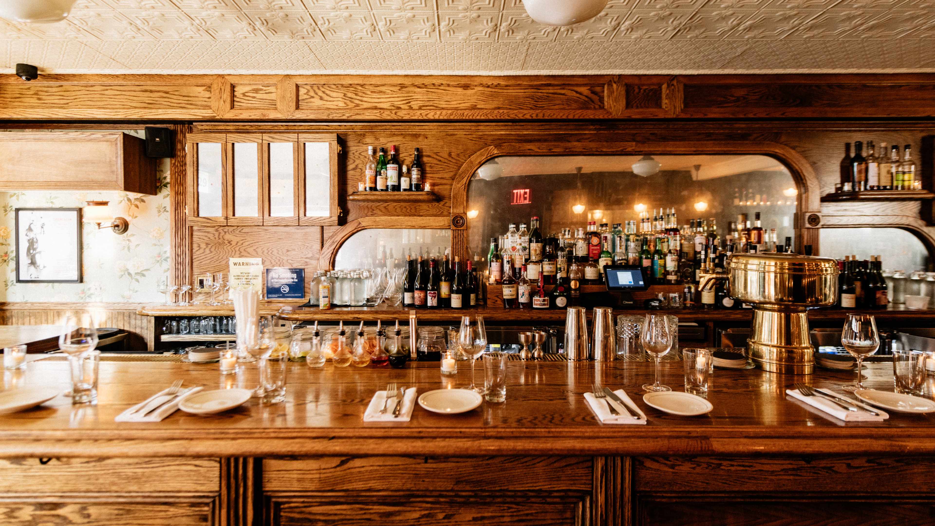 The bar at Red Hook Tavern.