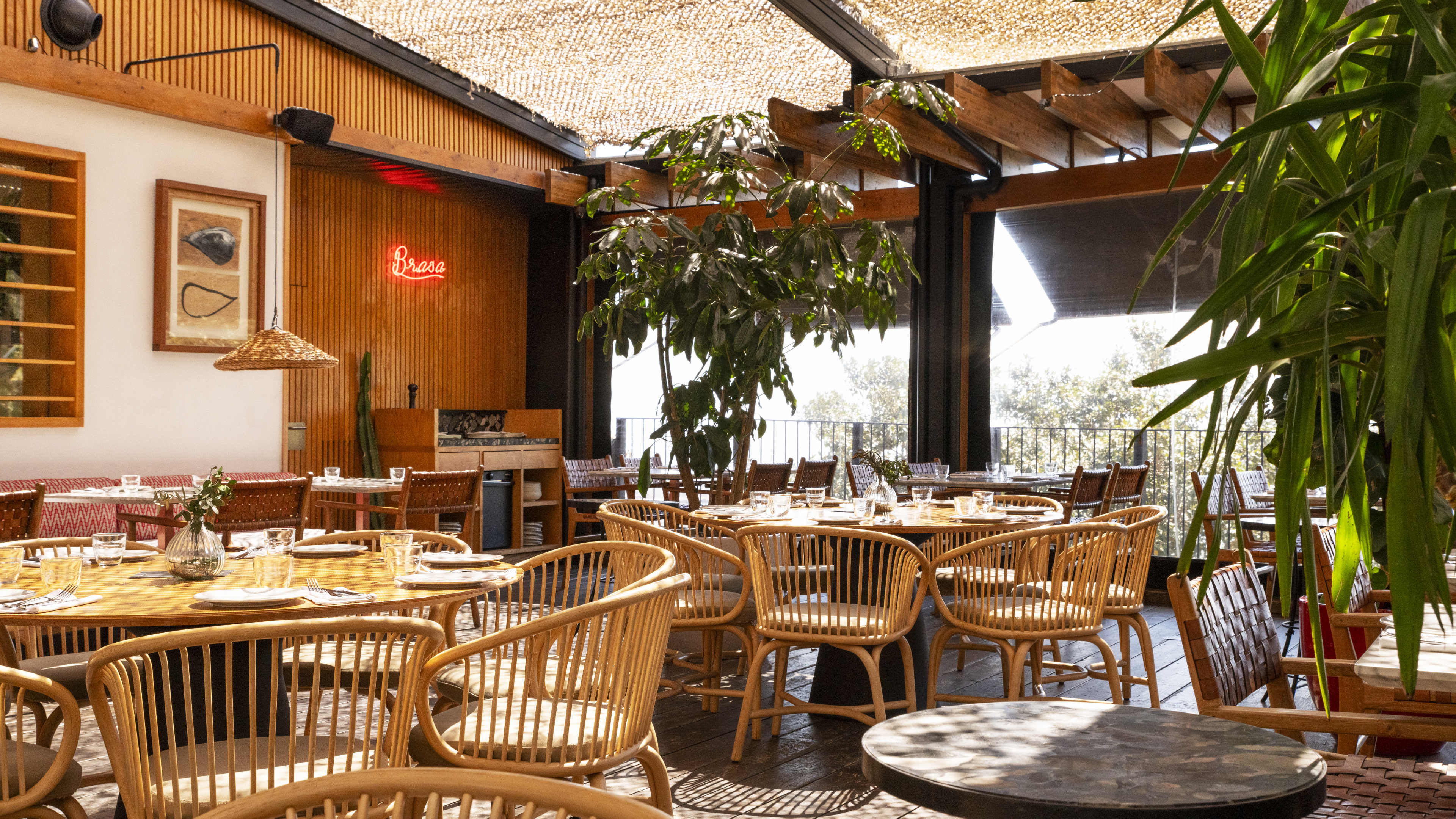 Interior with light wood decor at Terrazzo Martinez