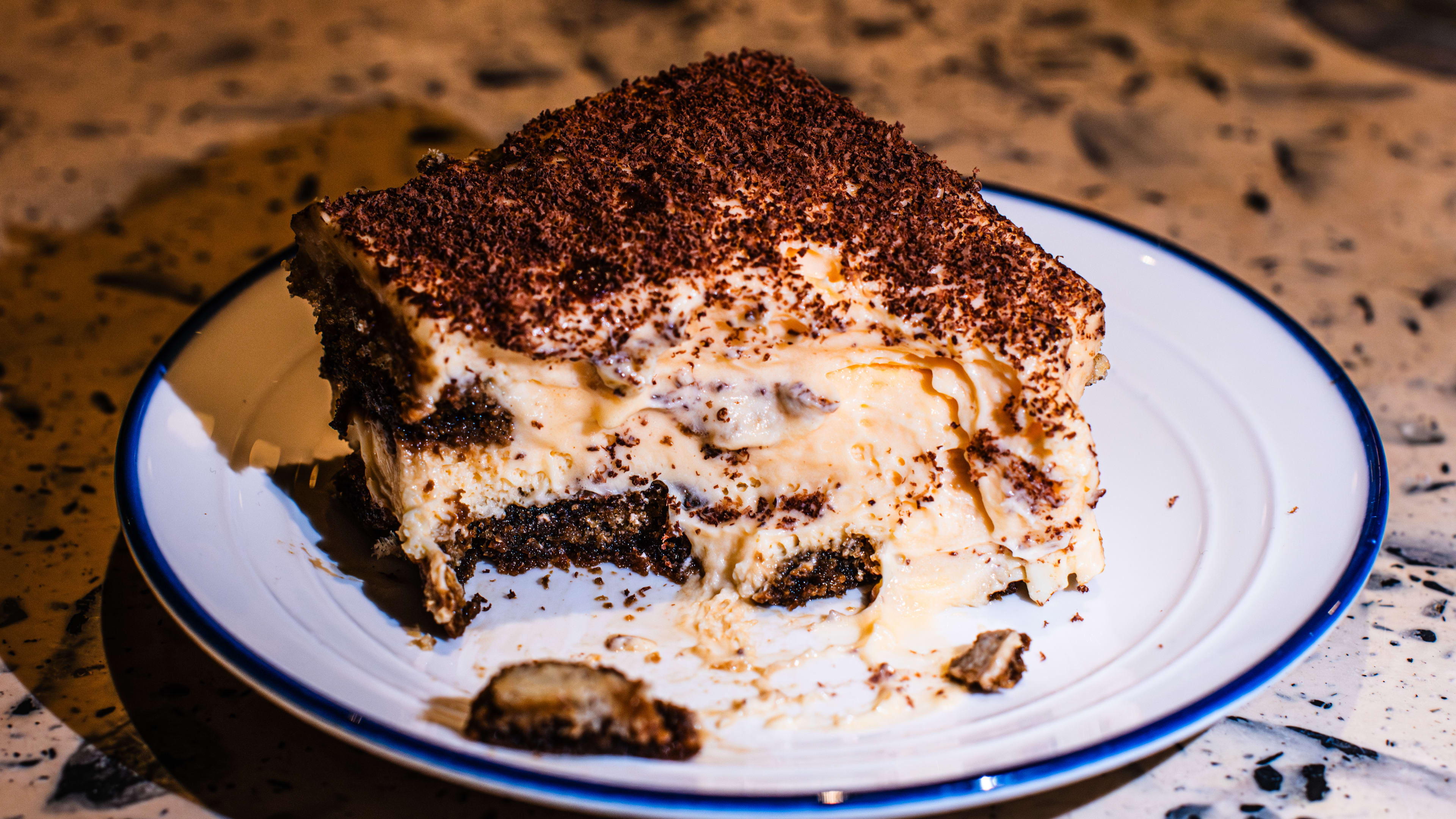 The tiramisu at Tom's Pasta in Hackney.