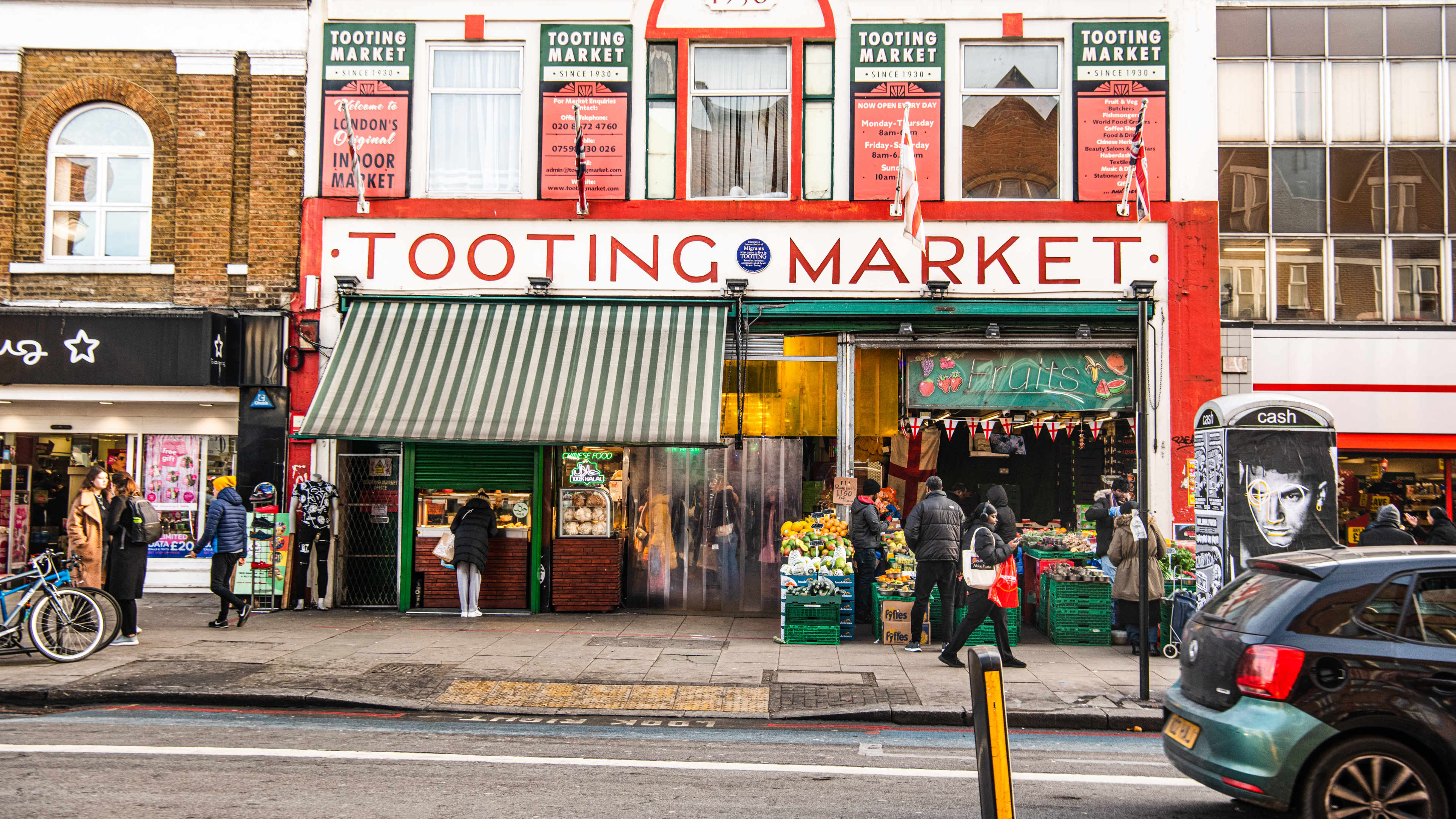 The exterior of Tooting Market