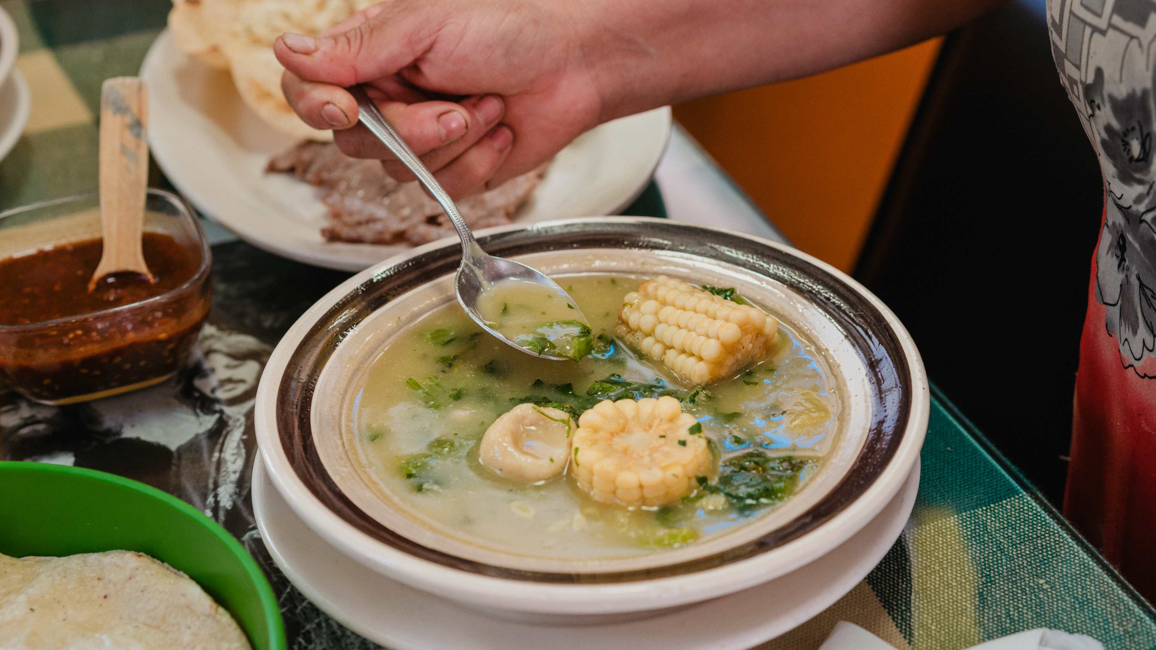 A bowl of sopa de guia