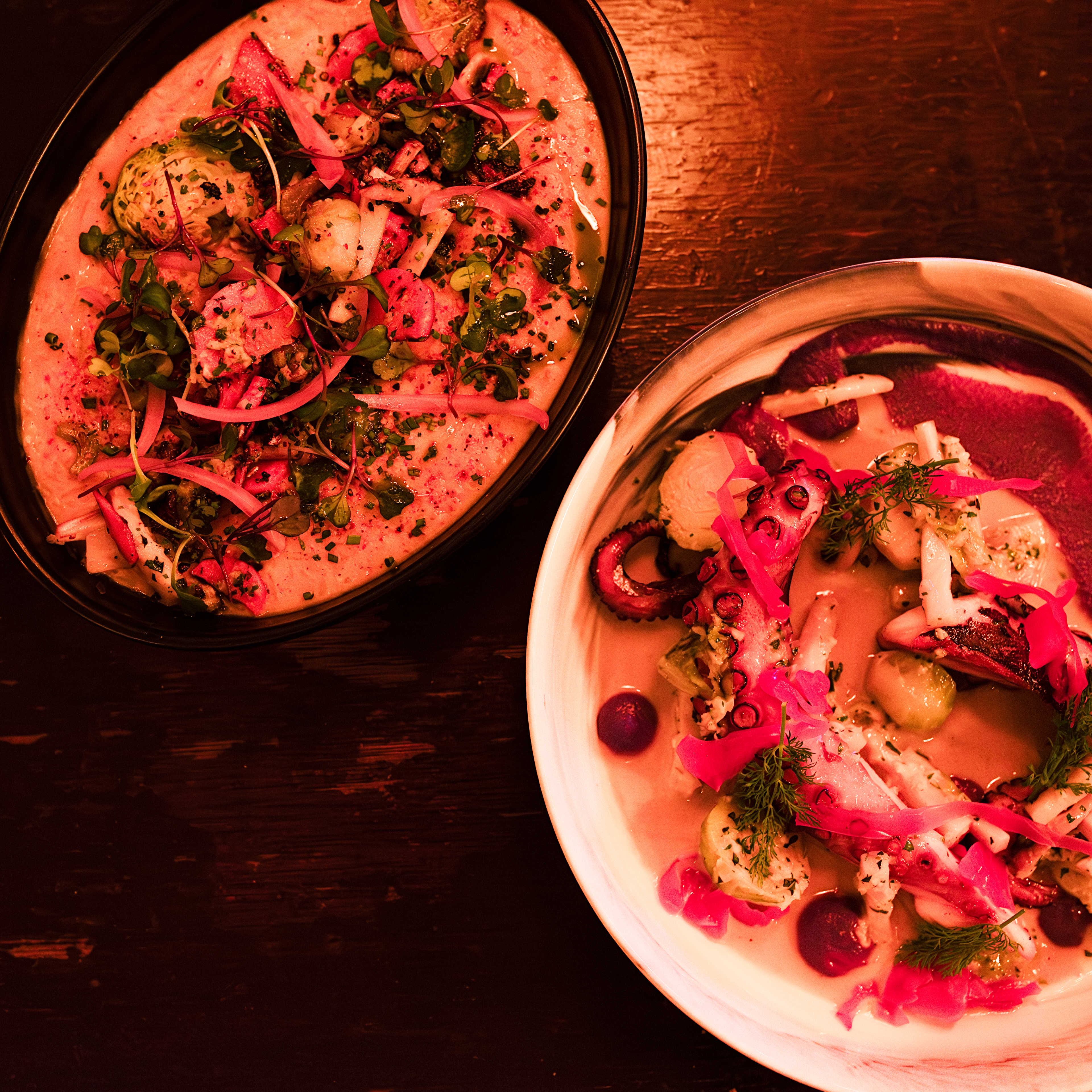 Spread of food at Westport Cafe