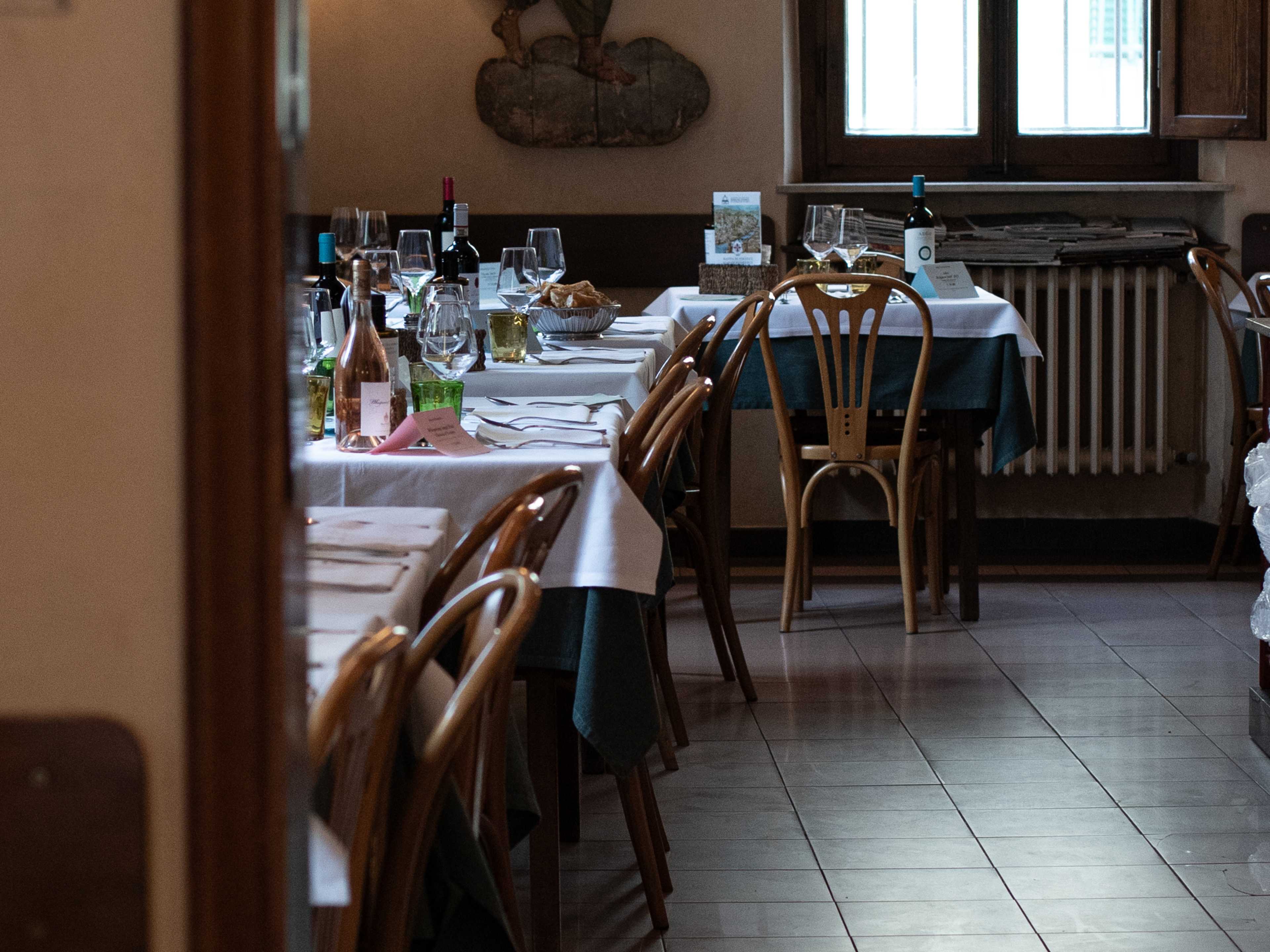 Interior dining space at Trattoria da Burde