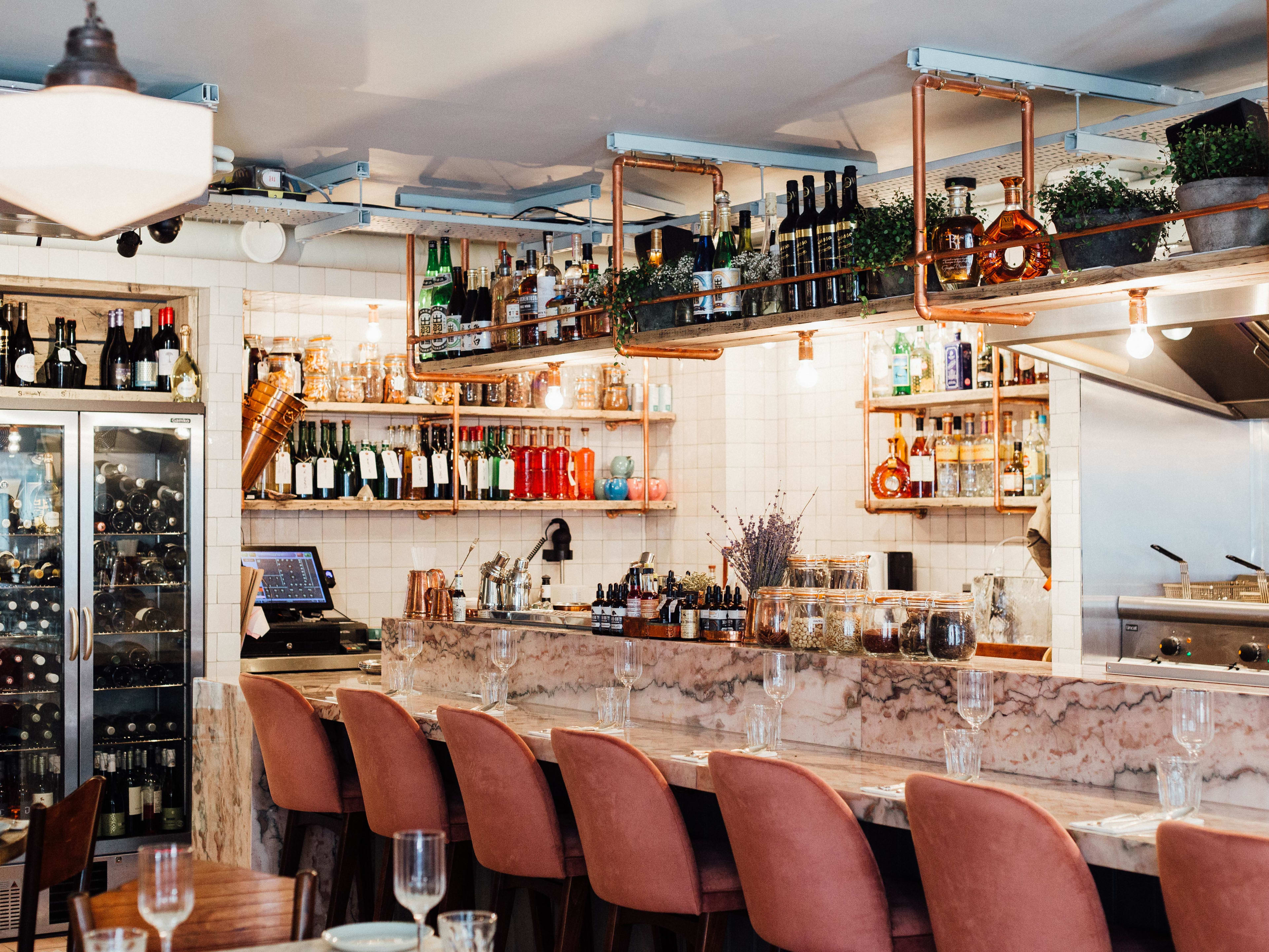 The bar area at Chicama.