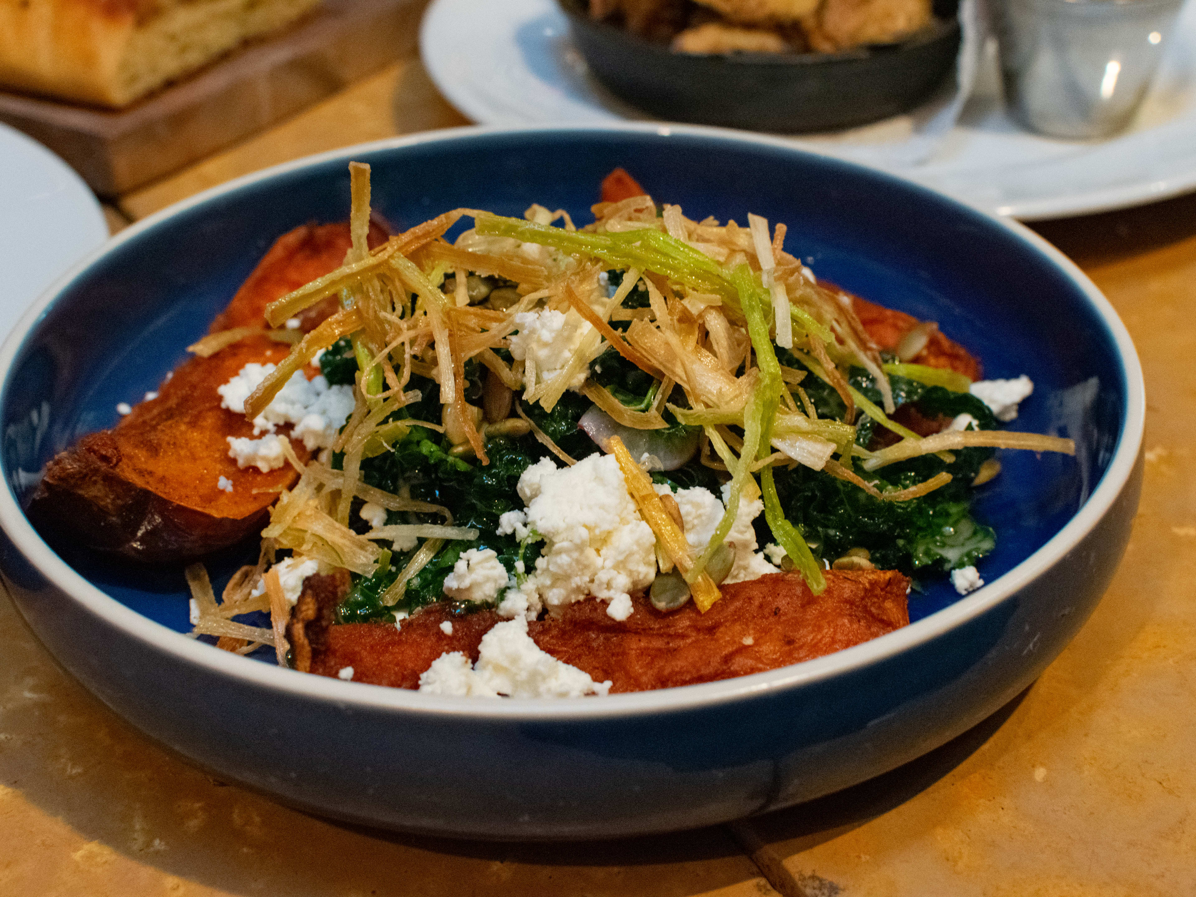 Swoon Kitchenbar entree in a blue bowl