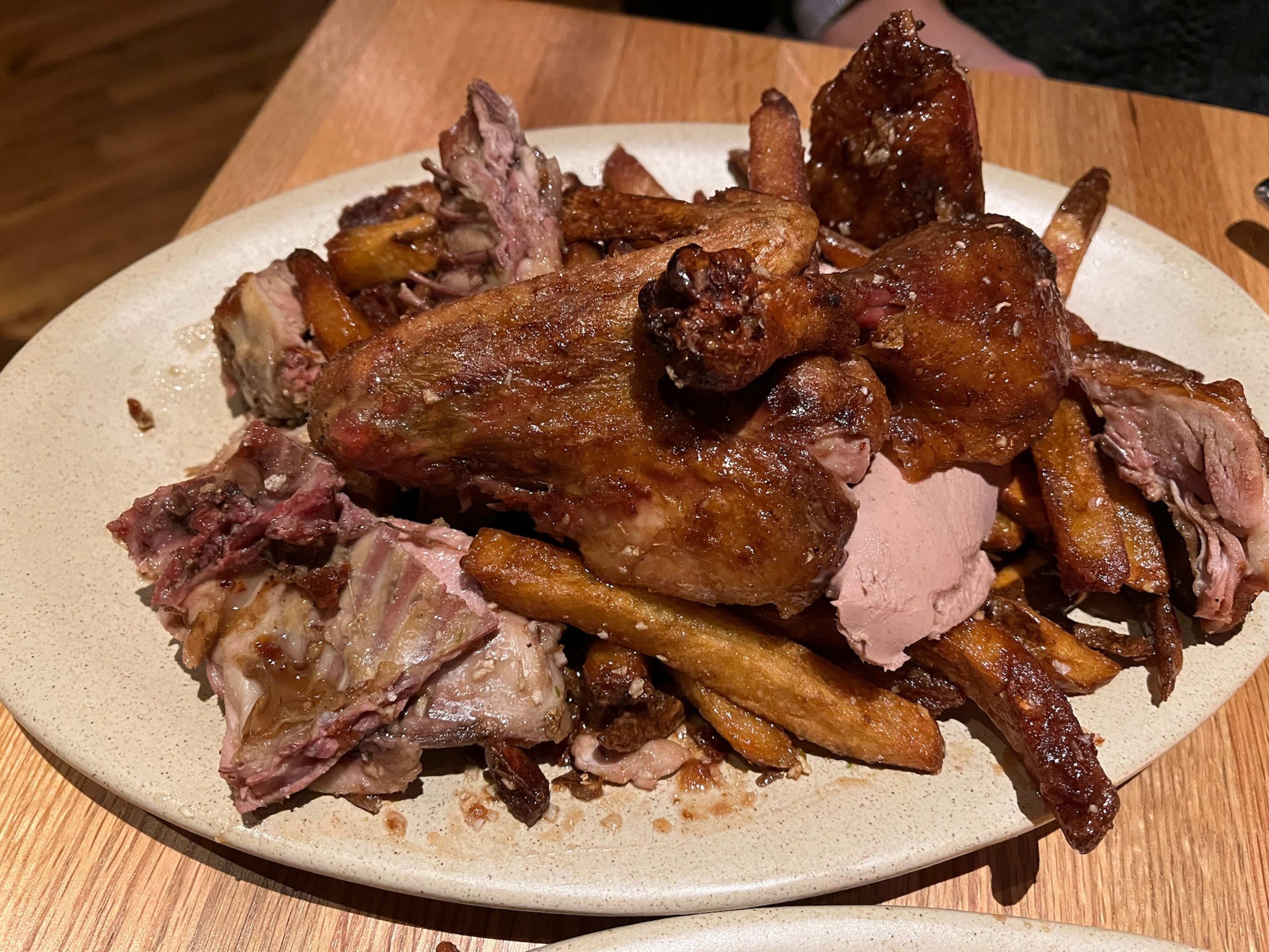 plate of duck frites