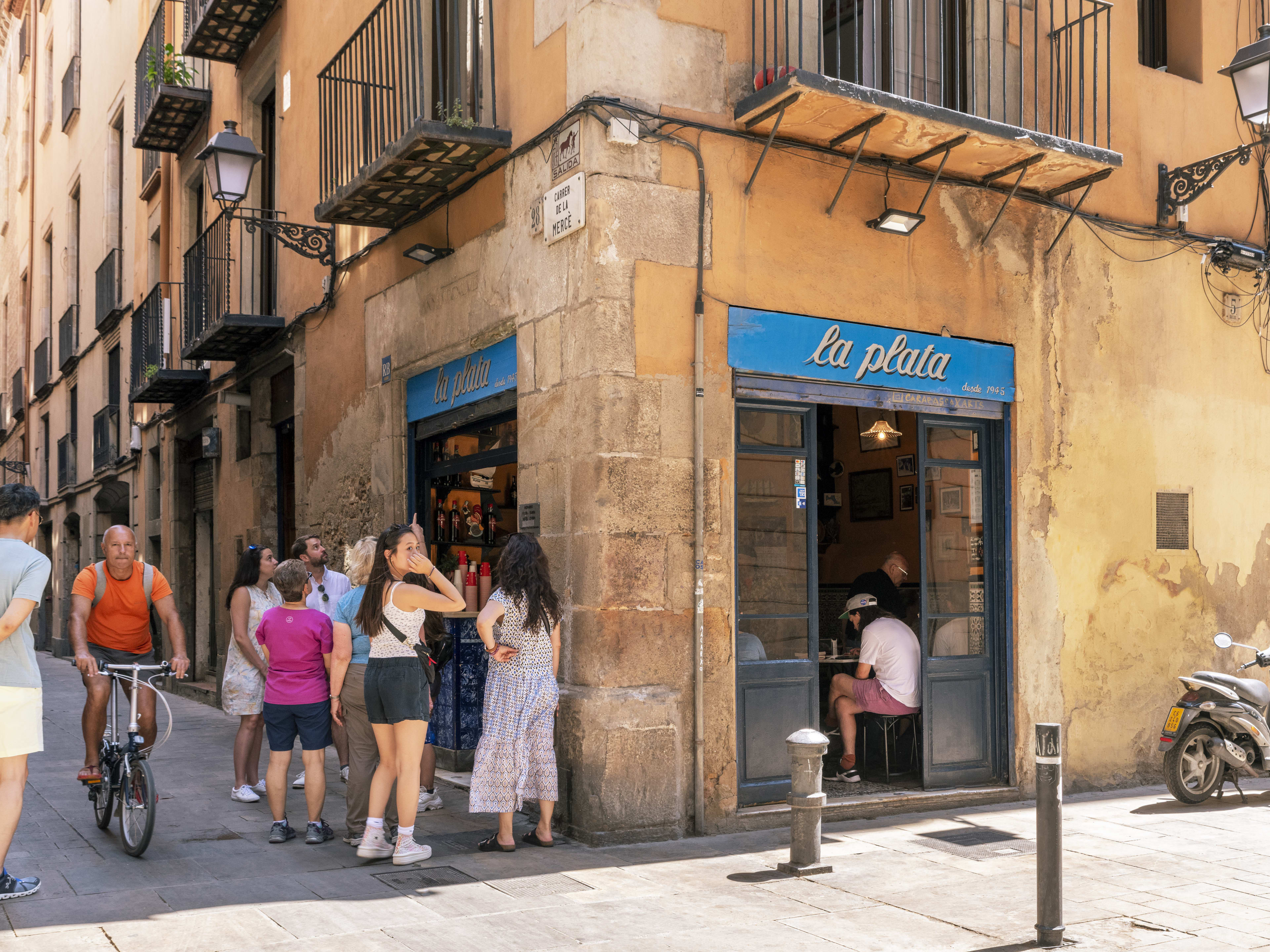 The exterior of La Plata in Barcelona, Spain.