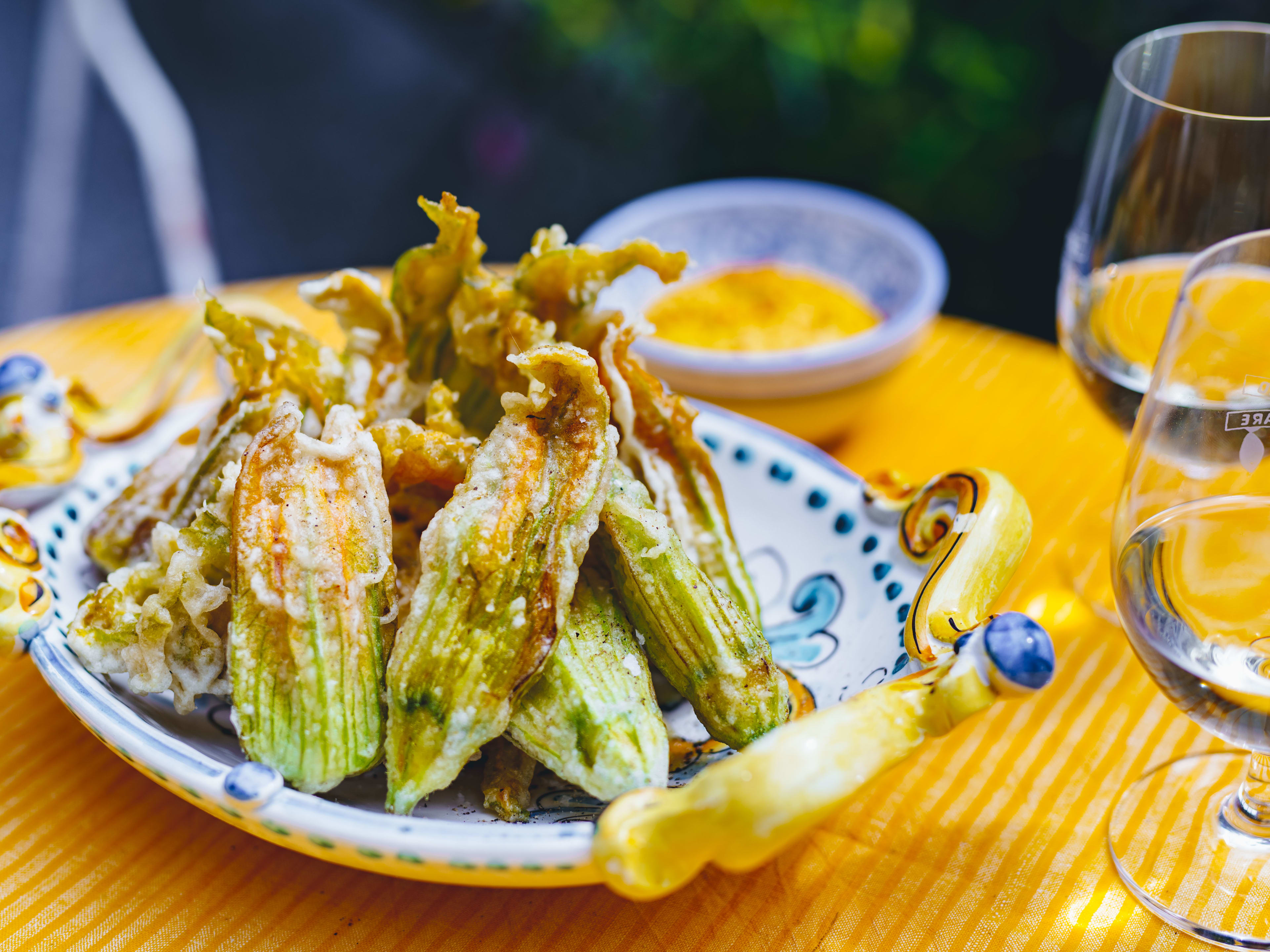 The 'flower power' courgette dish at Circolo Popolare