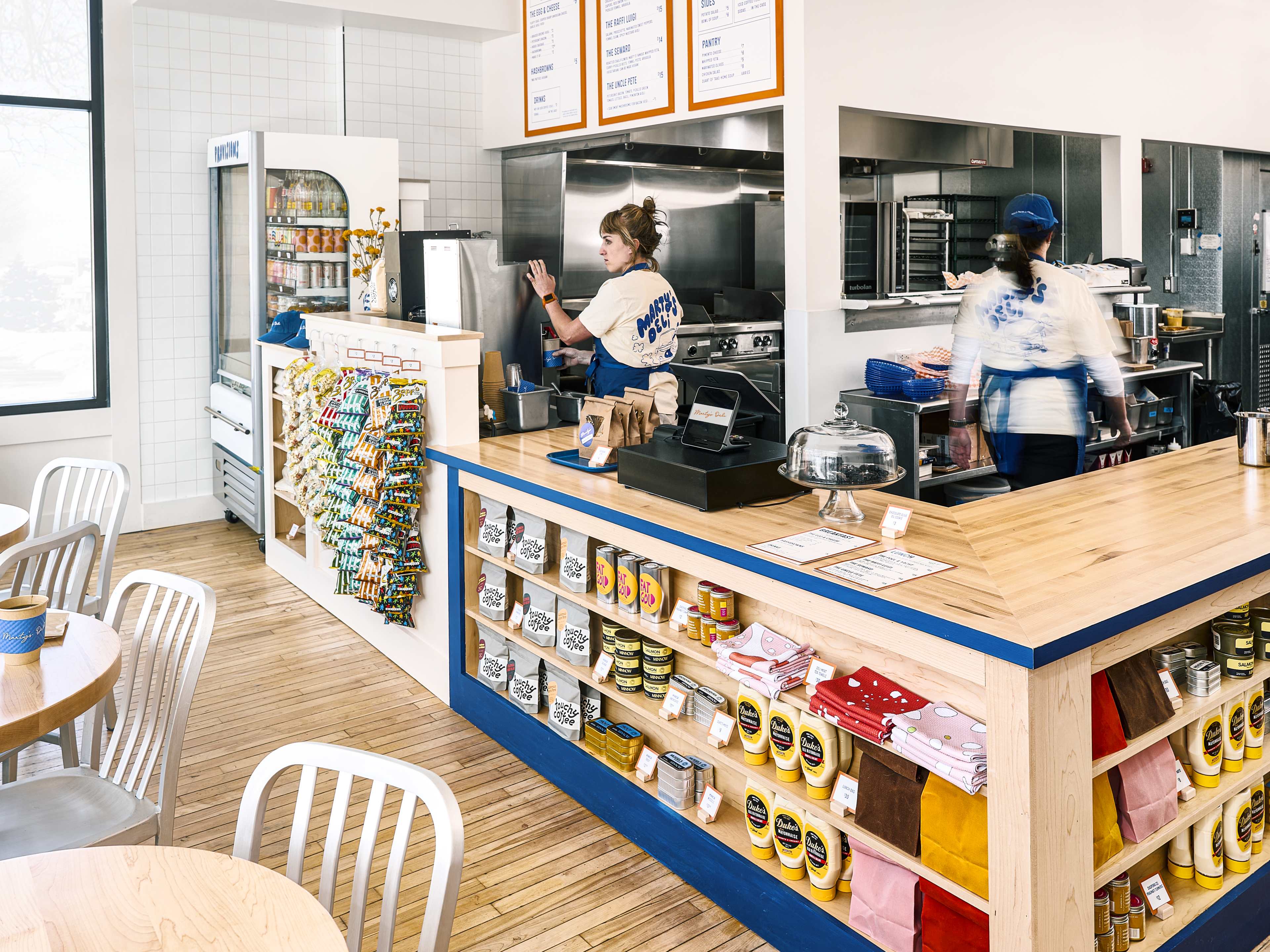 Sandwich and deli counter at Marty's Deli