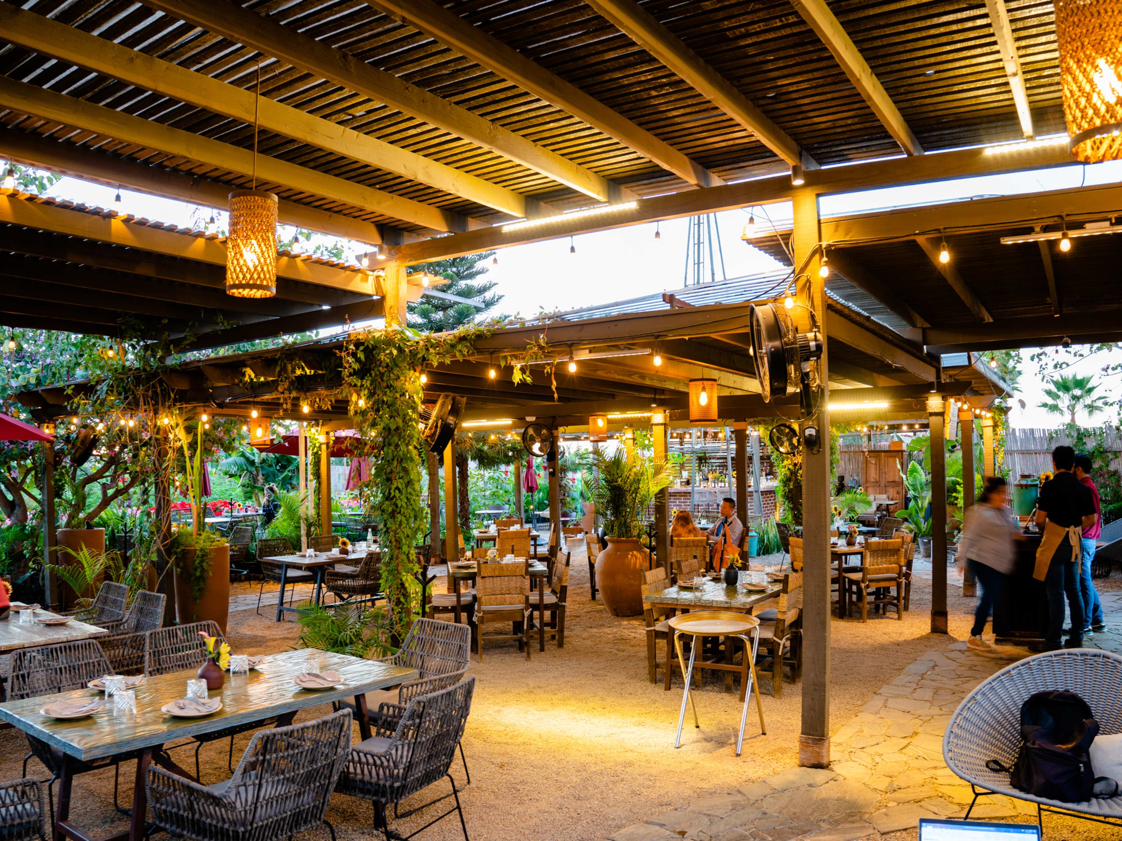 Covered patio space at Cocina de Campo by Agricole