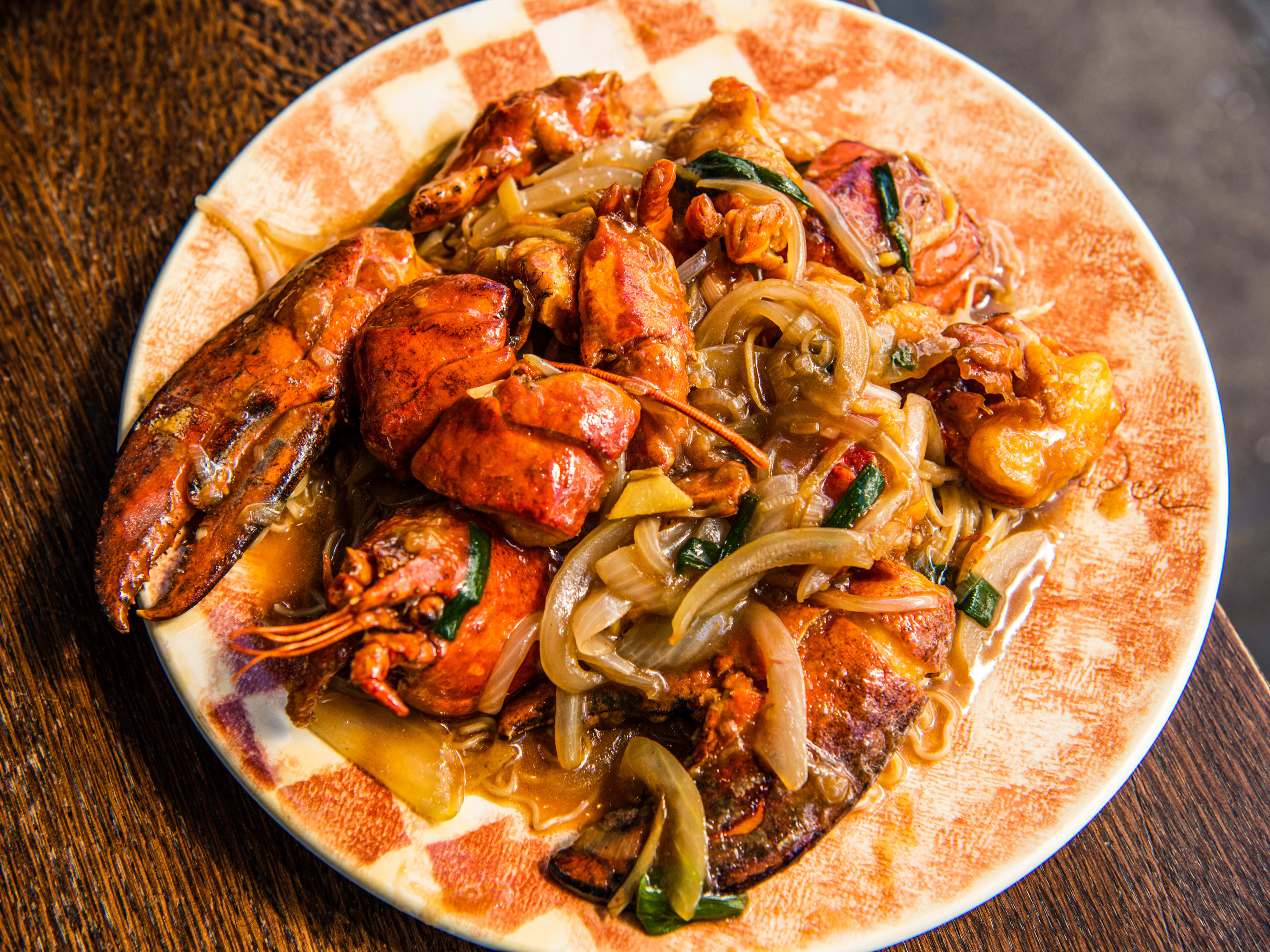 The stir fried lobster dish at Hoa Sen.