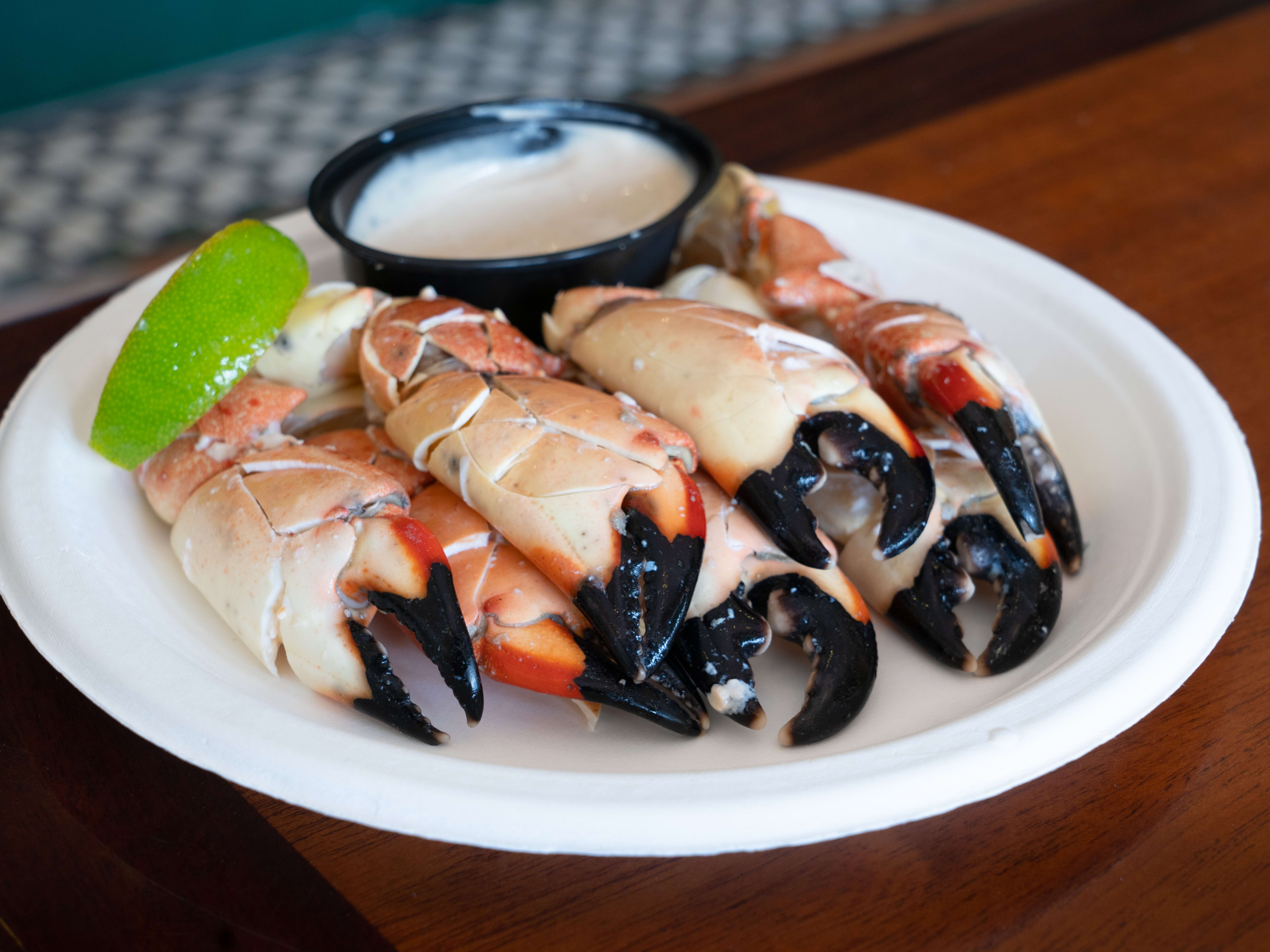 crab claws on a plate