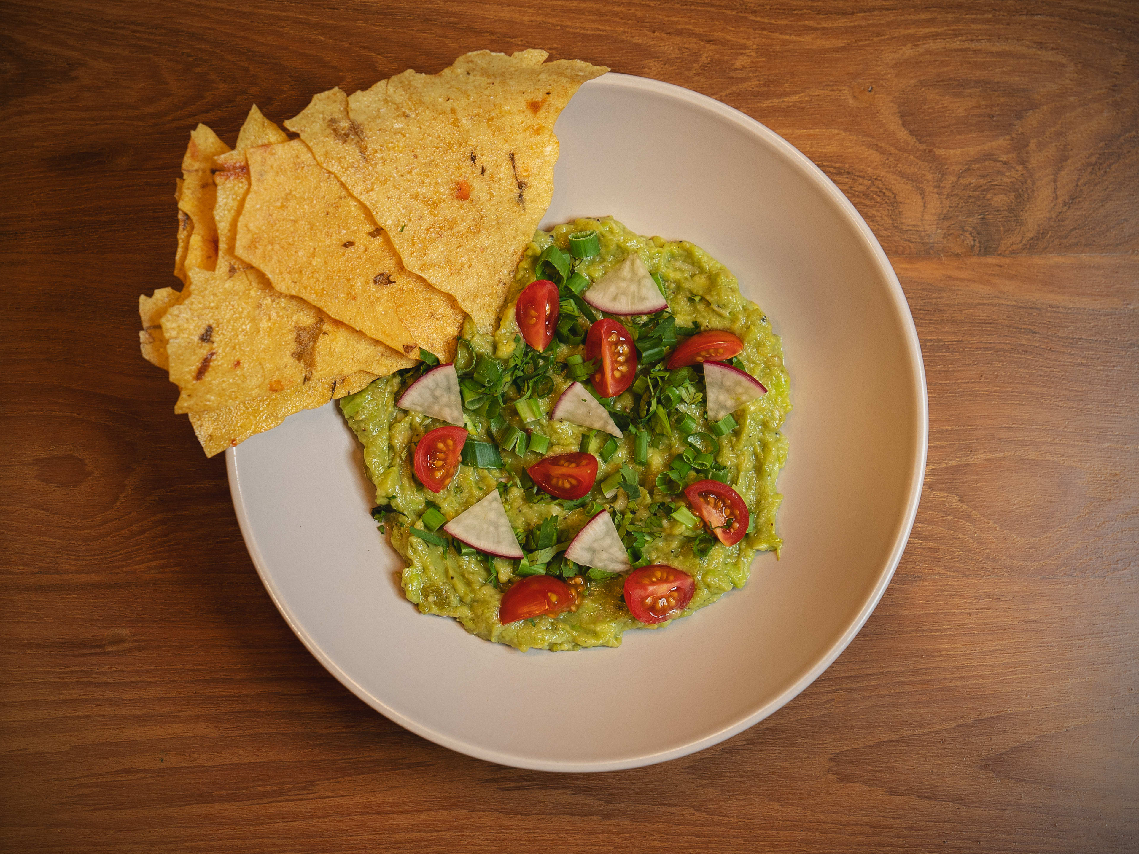 Avocado theta with side of papadum at Kari Apla