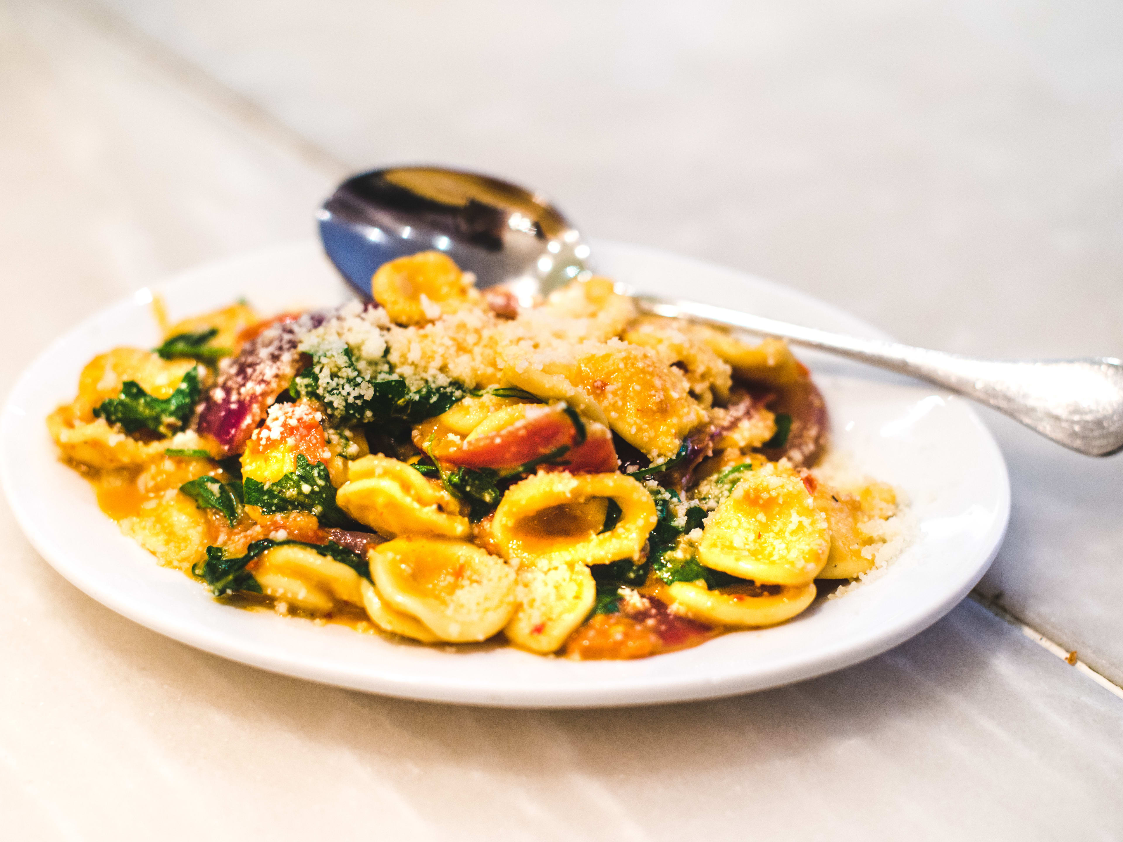 A plate of orecchiette from Bocca Di Lupo.