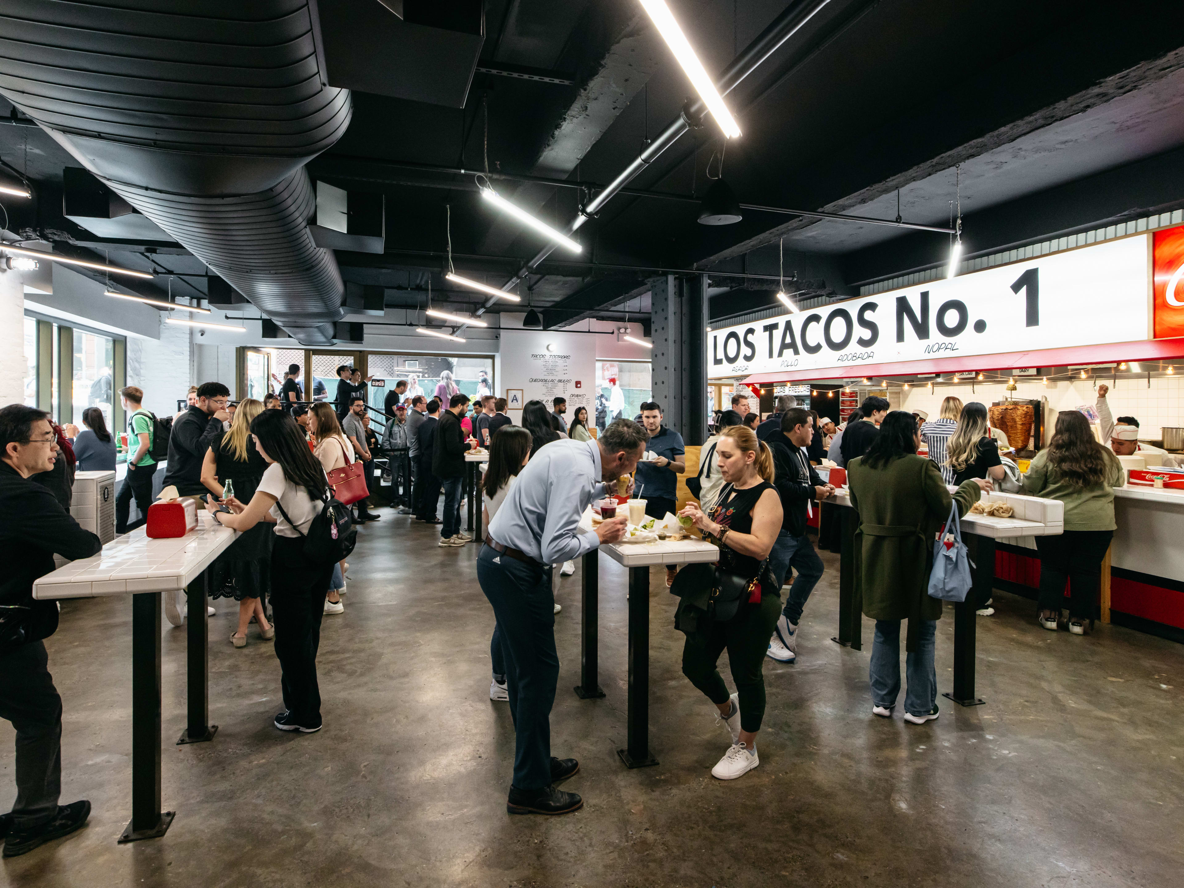 The interior of Los Tacos No. 1