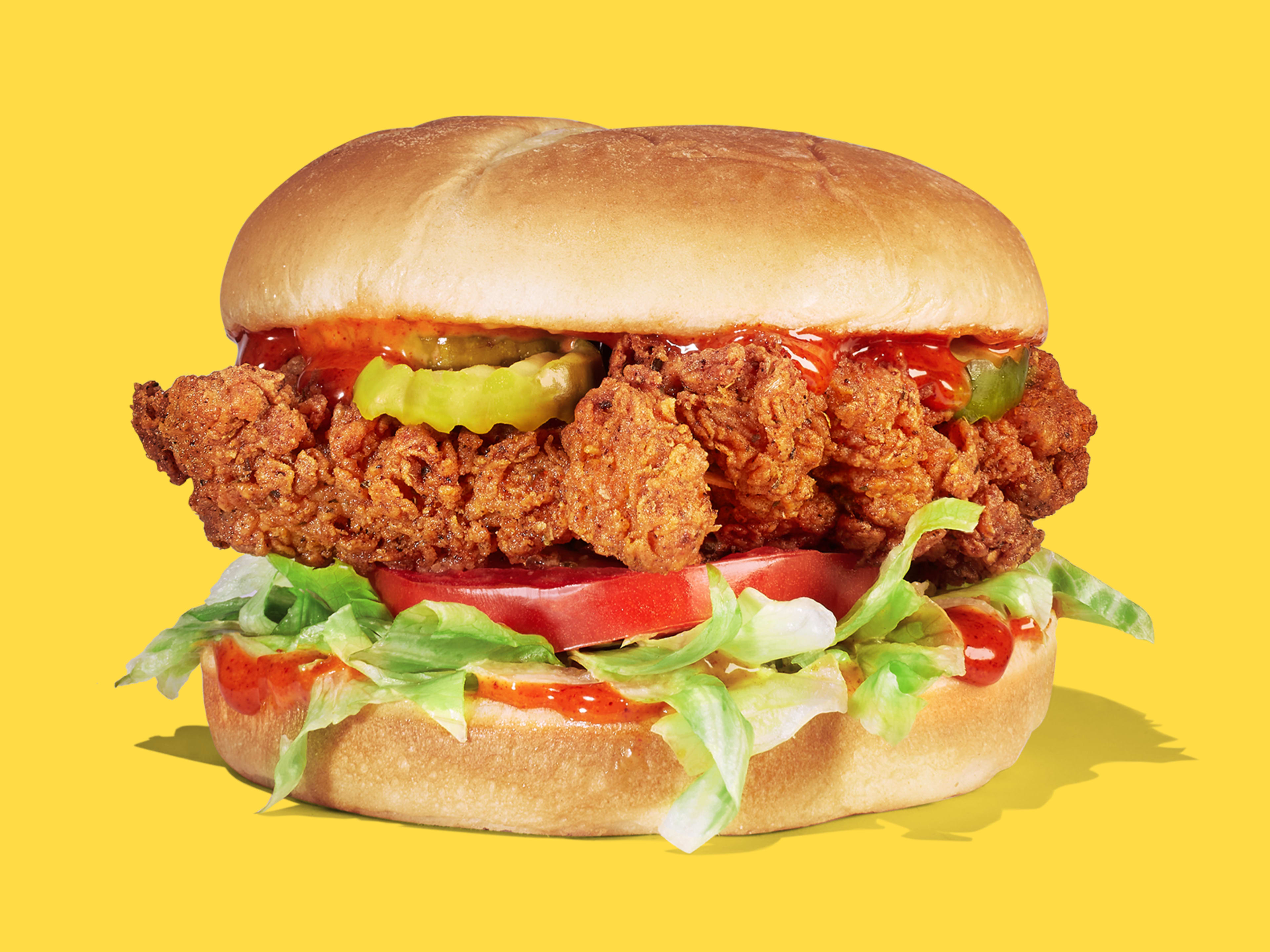 a spicy fried chicken sandwich