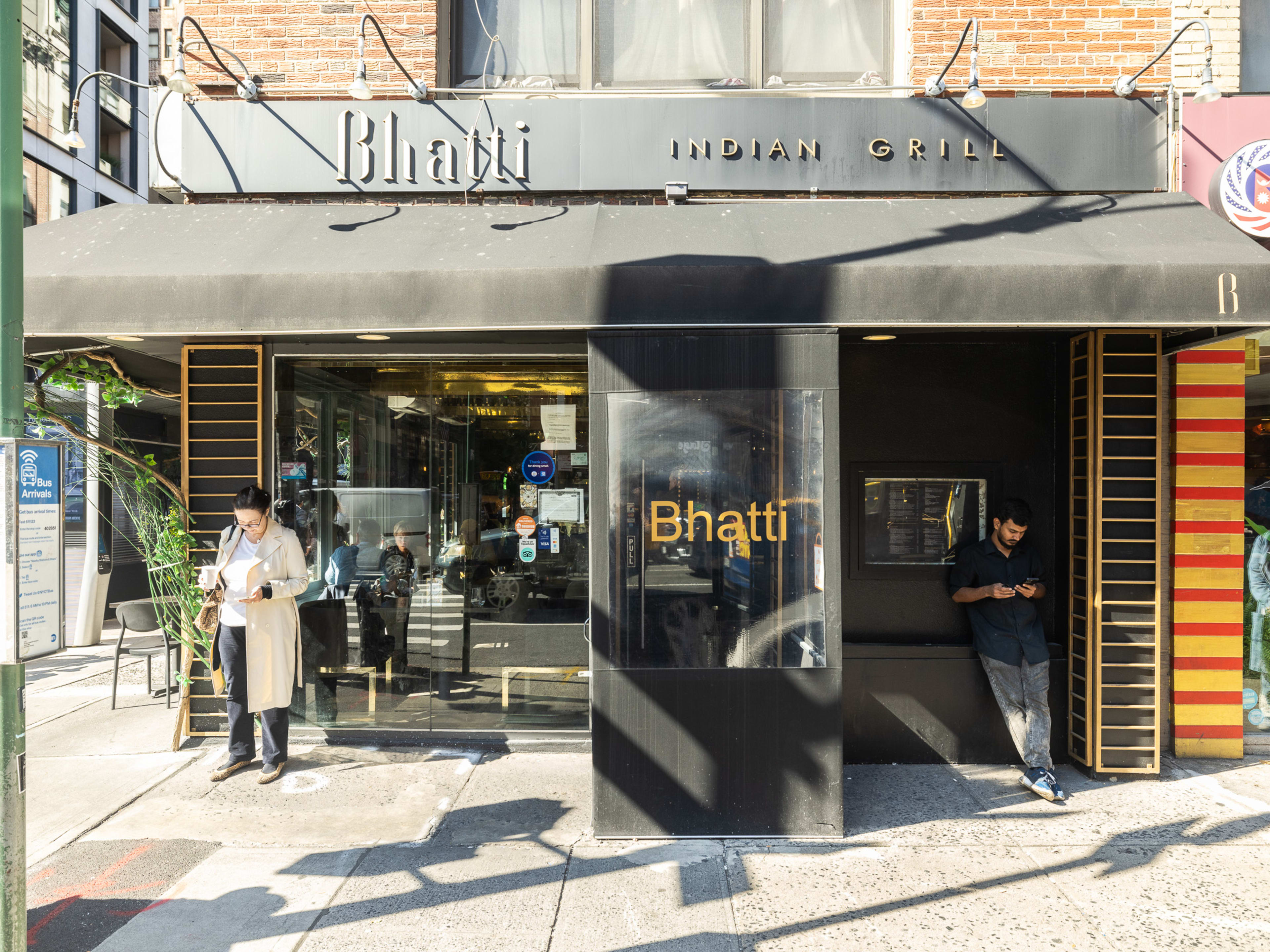 Bhatti Indian Grill exterior in the sun