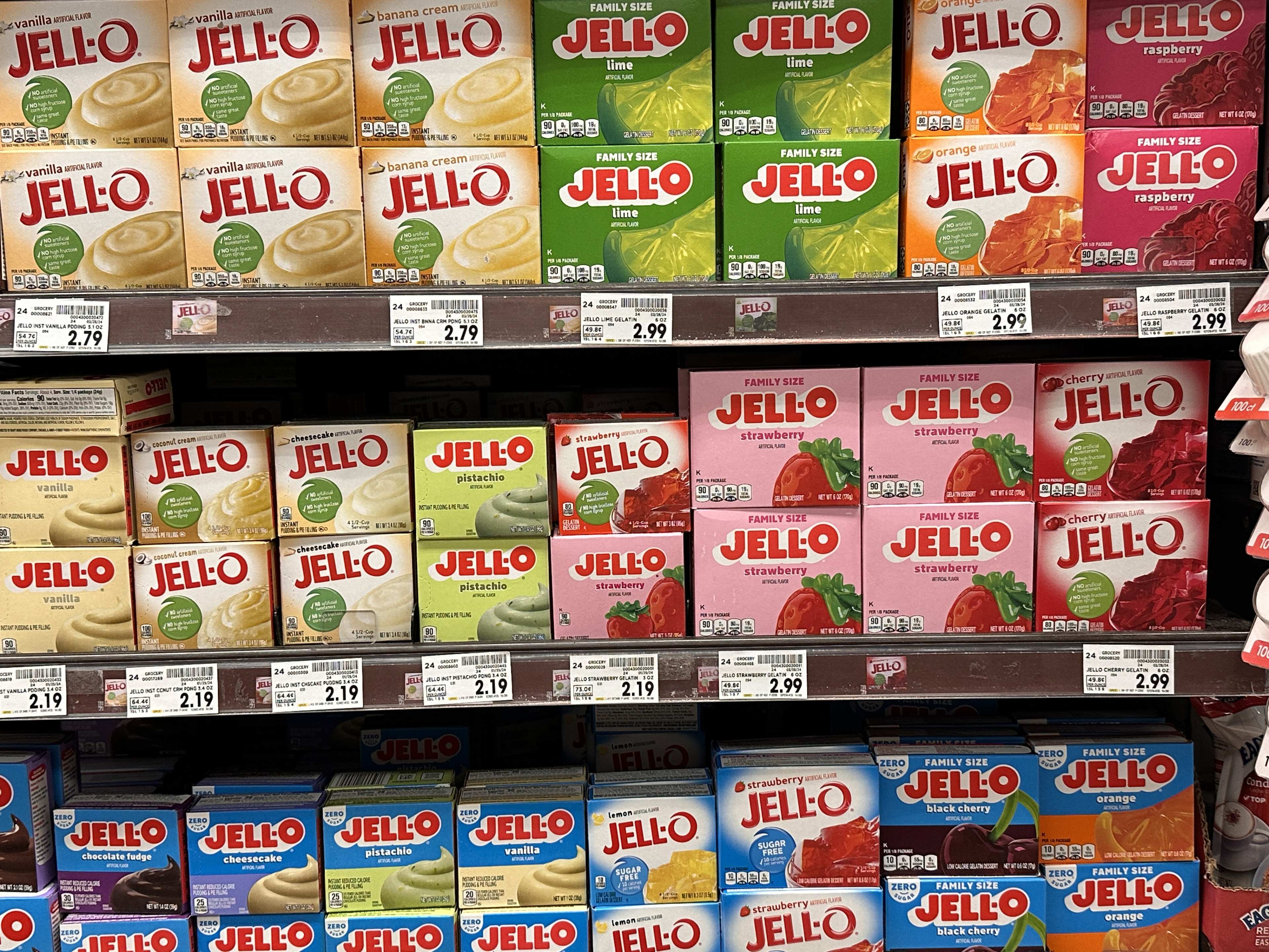 Ralph's Grocery store jello aisle