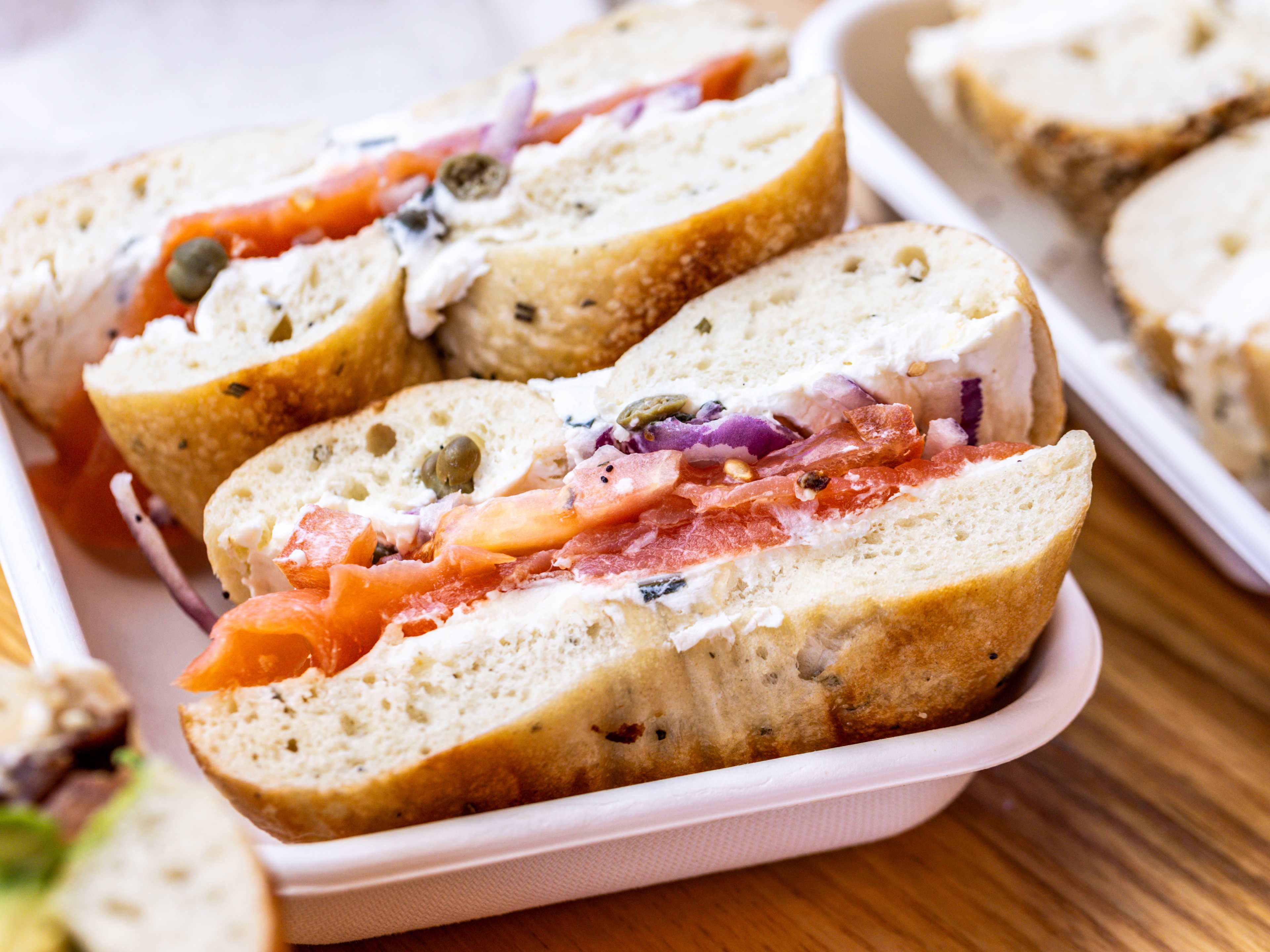 A classic lox schmearwich.