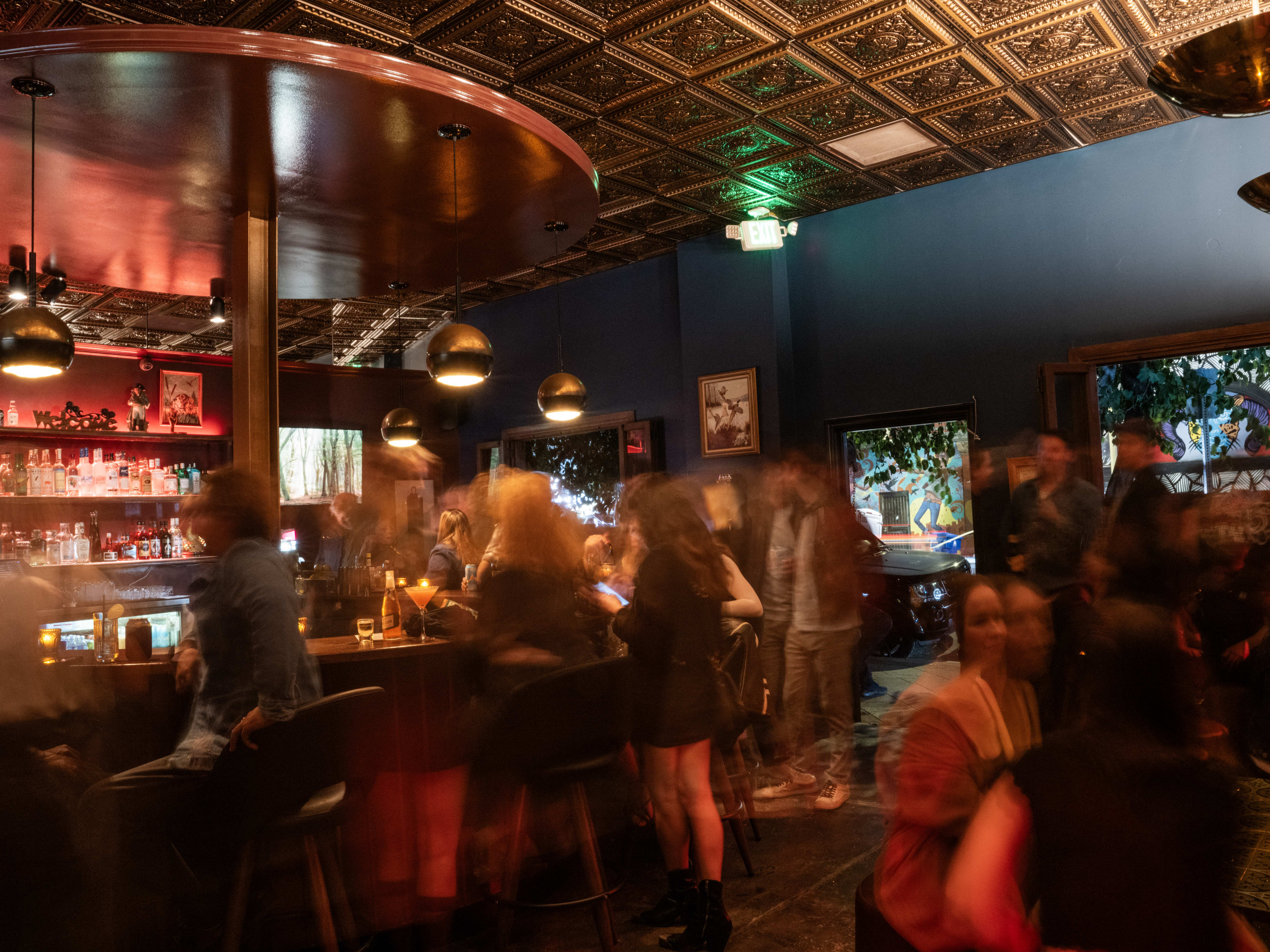 The bar area at Shim Sham.