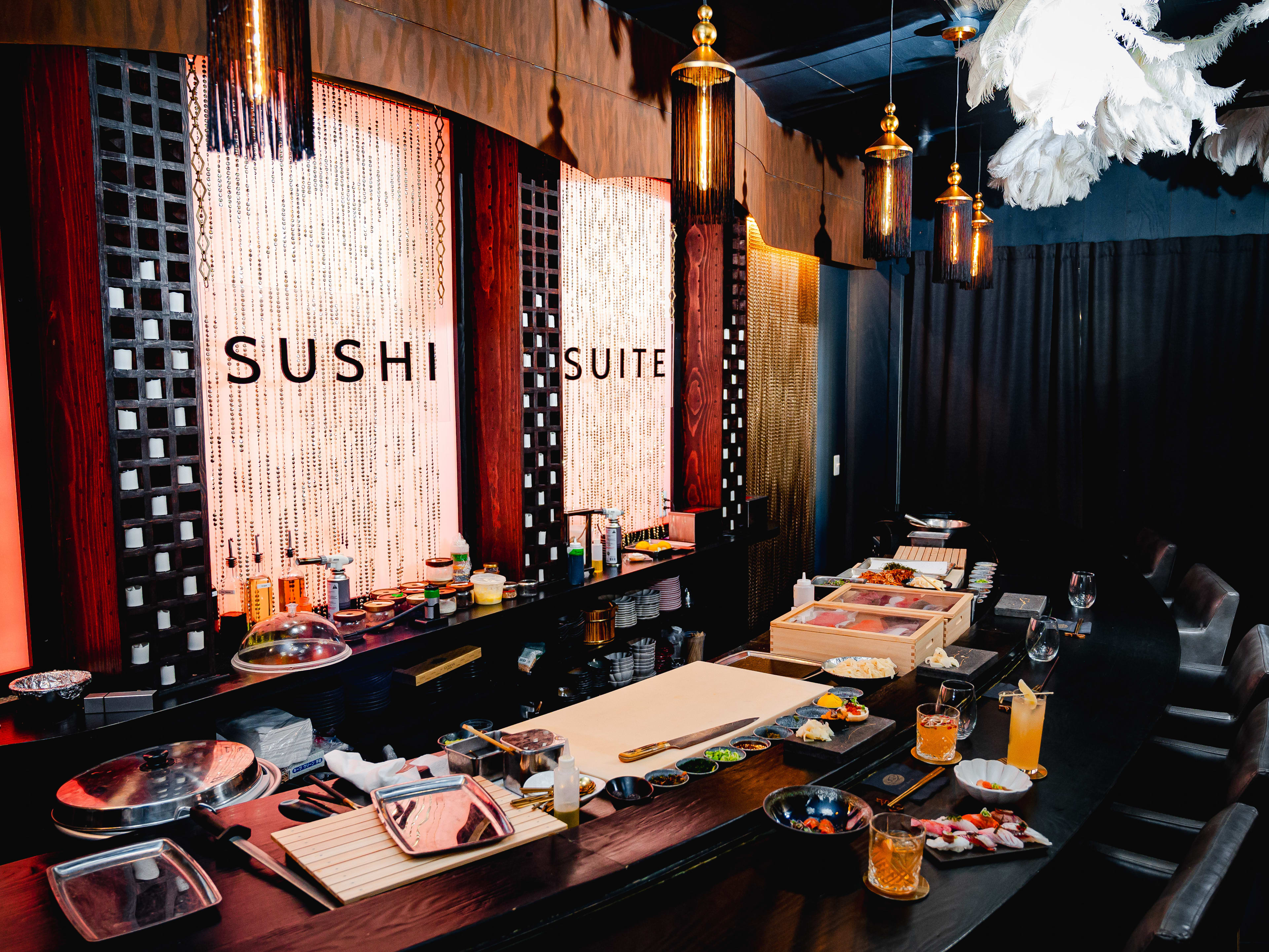 This is the interior of Sushi Suite in Fishtown.