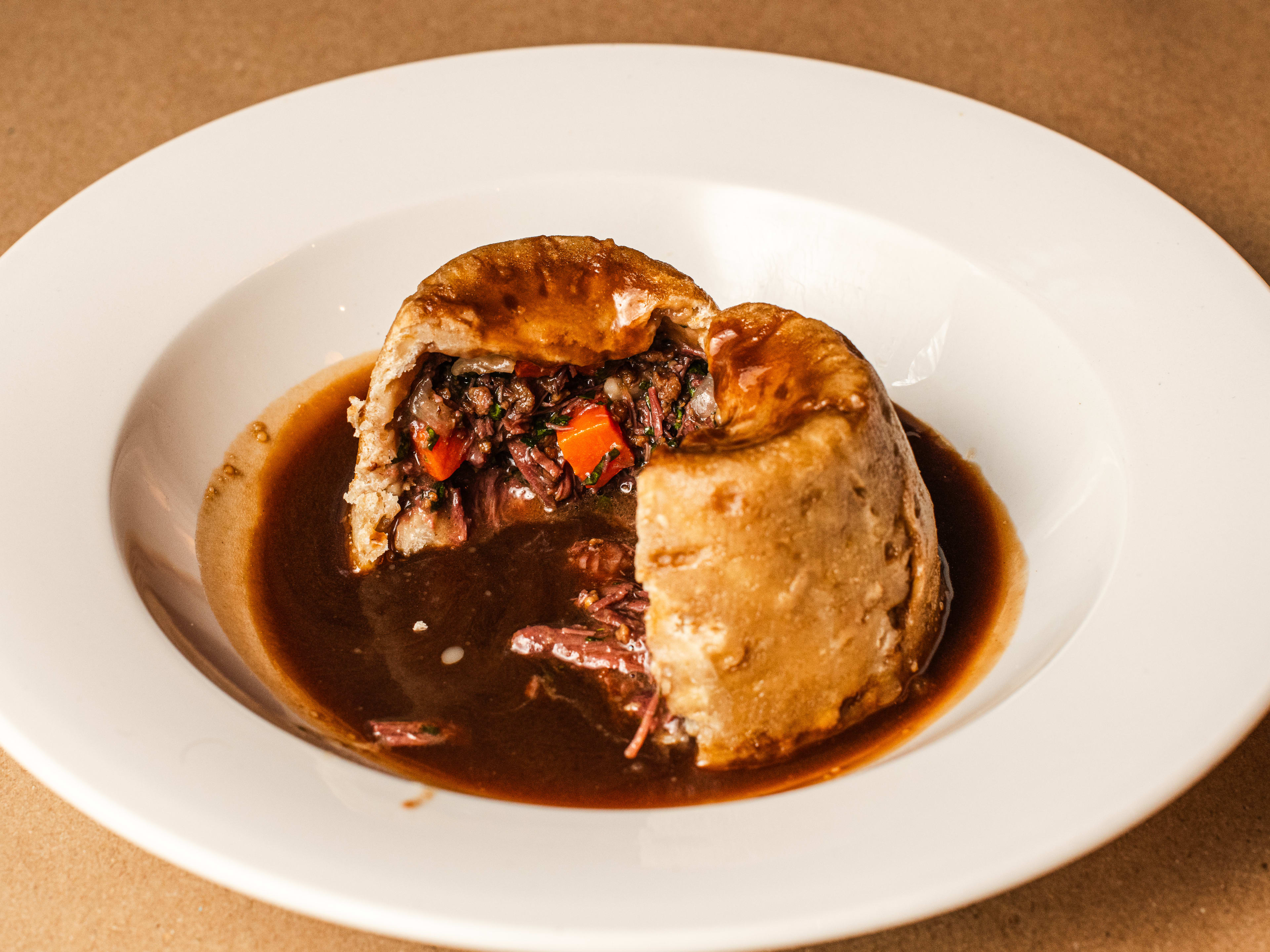 The beef cheek Guinness suet pudding from The Devonshire.
