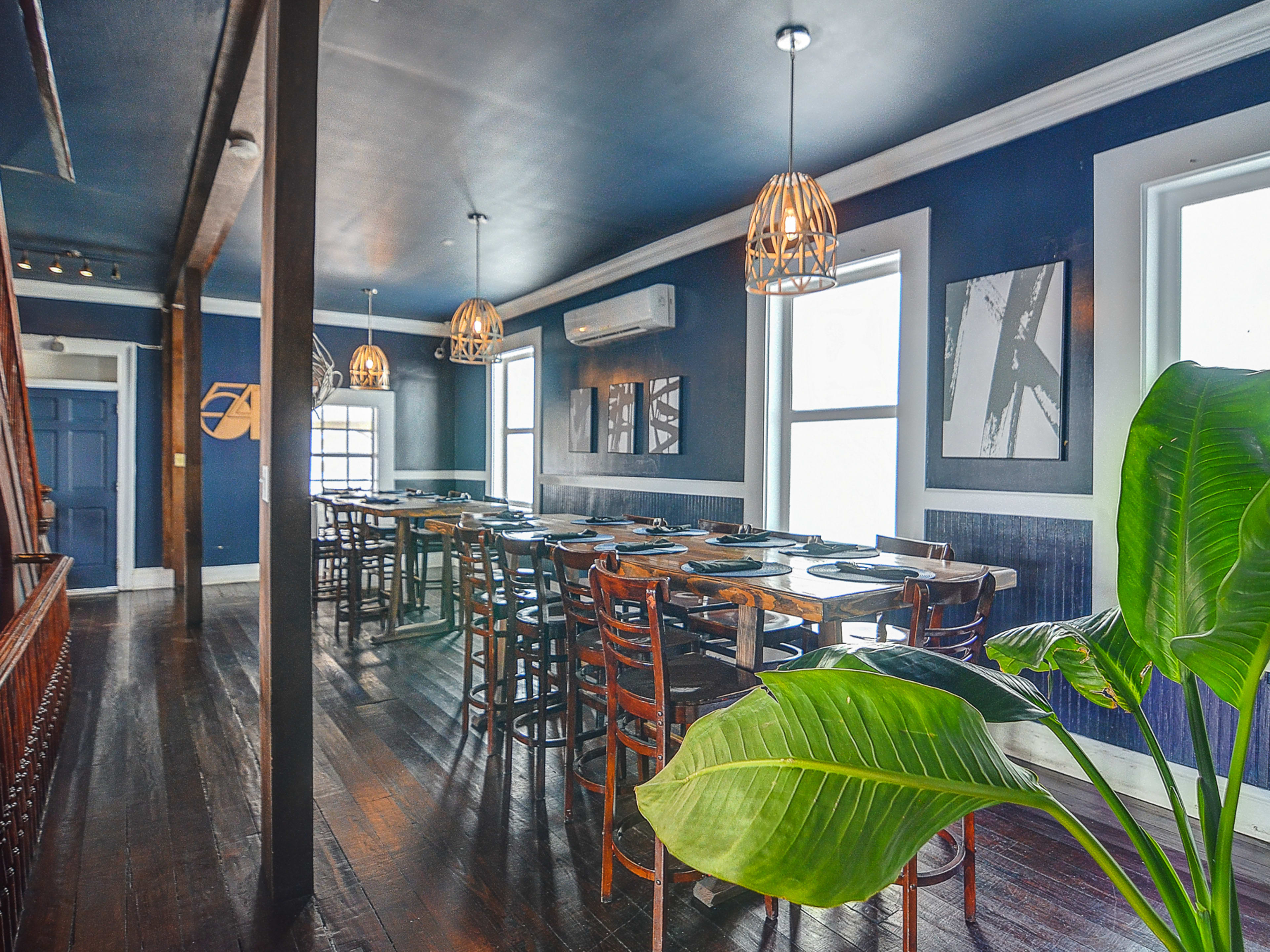 Interior dining space at The London