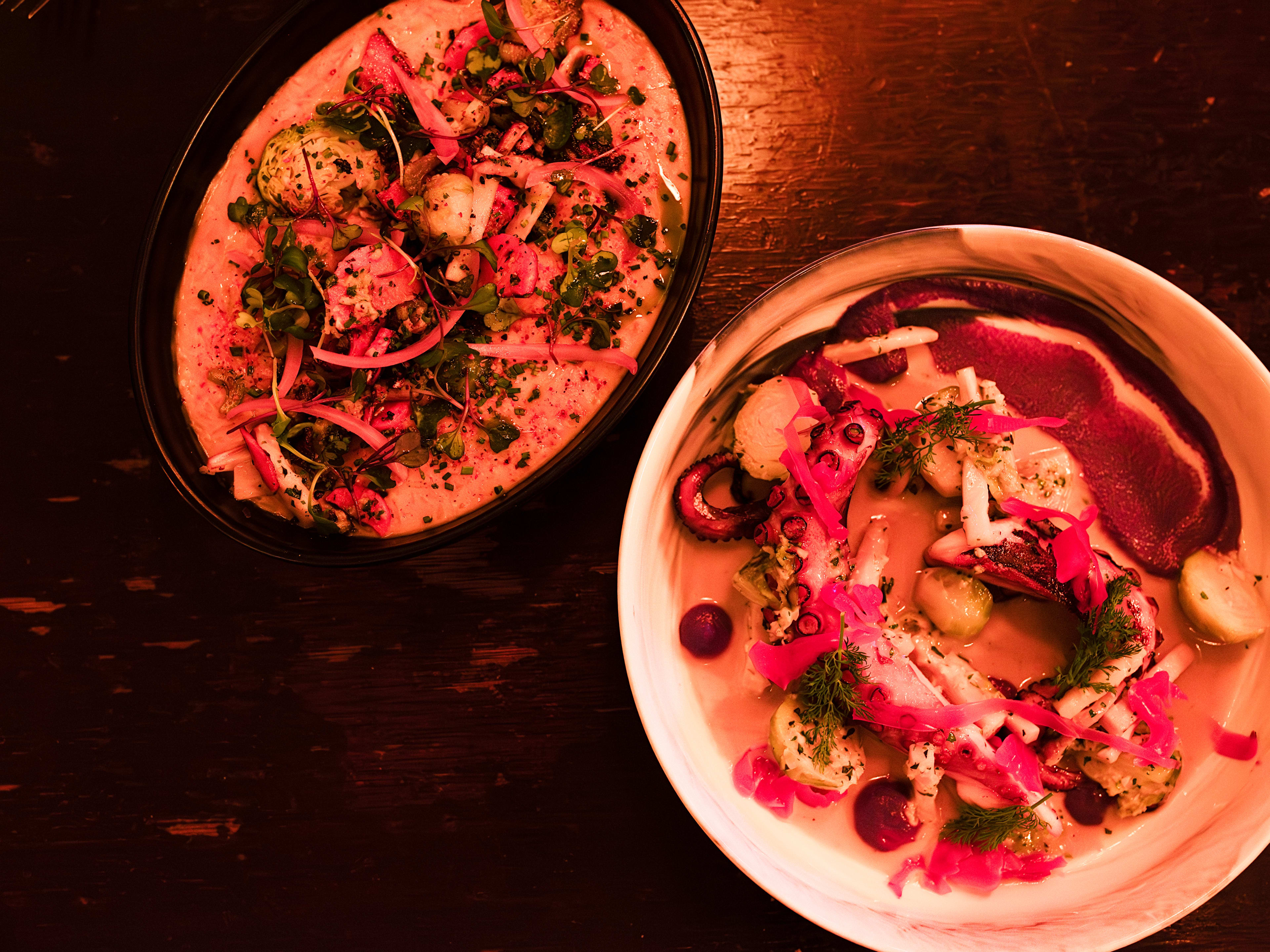 Spread of food at Westport Cafe