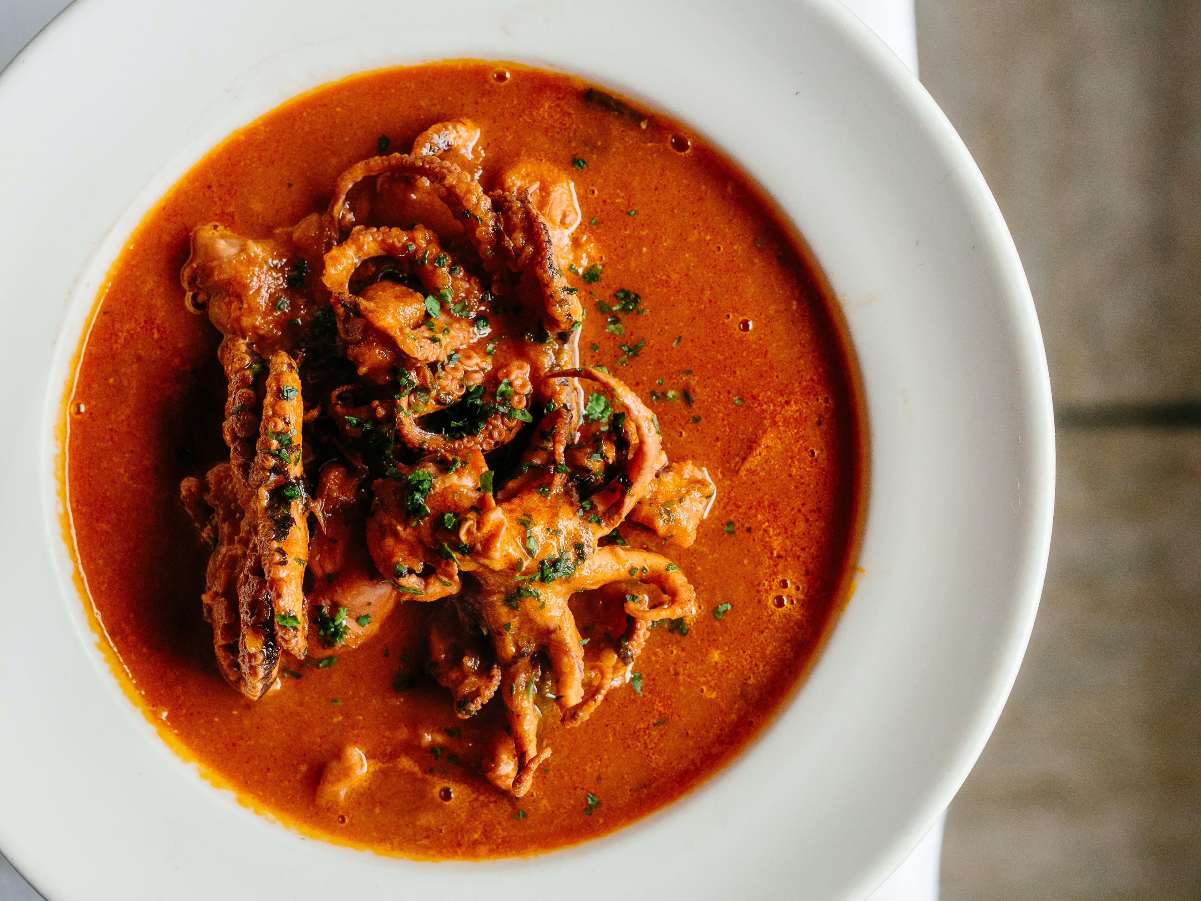 octopus stew in bowl