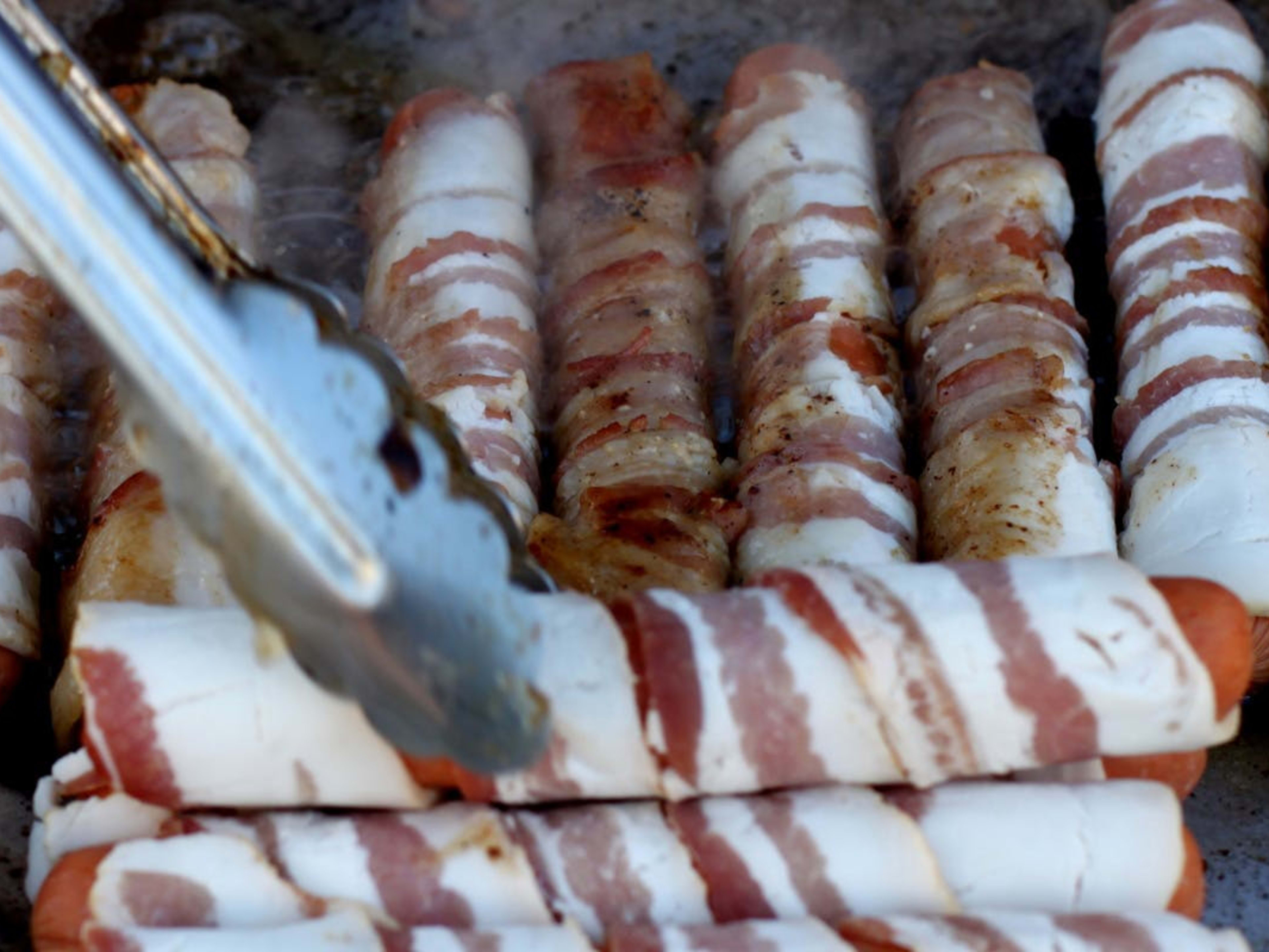 Bacon-Wrapped Hot Dog Cart image