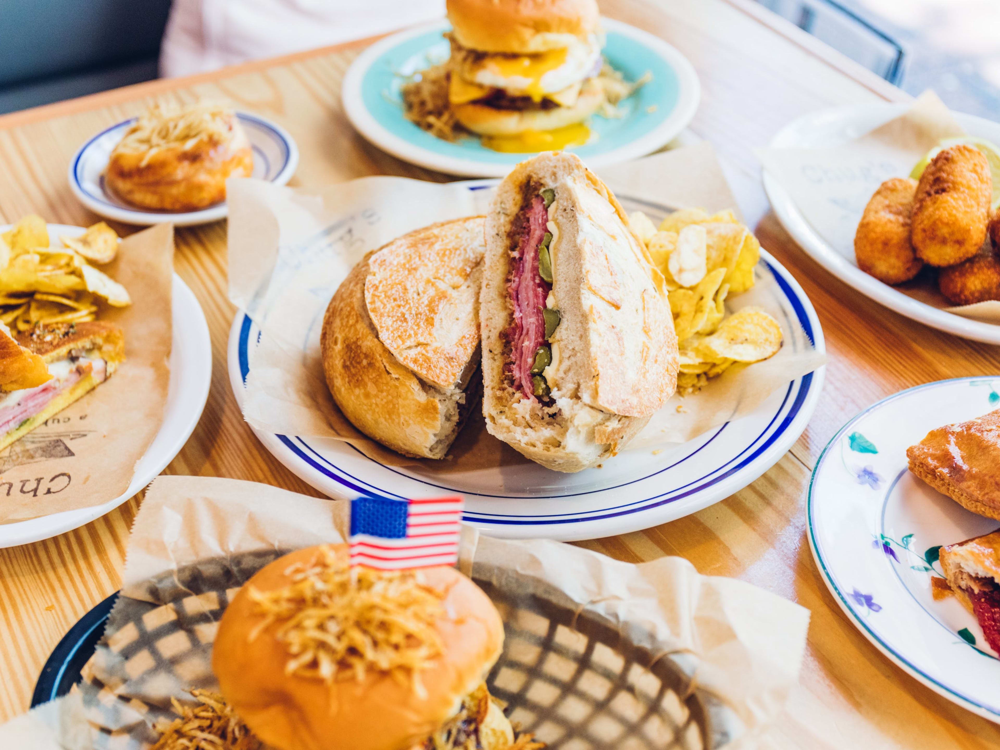 spread of cuban american diner dishes