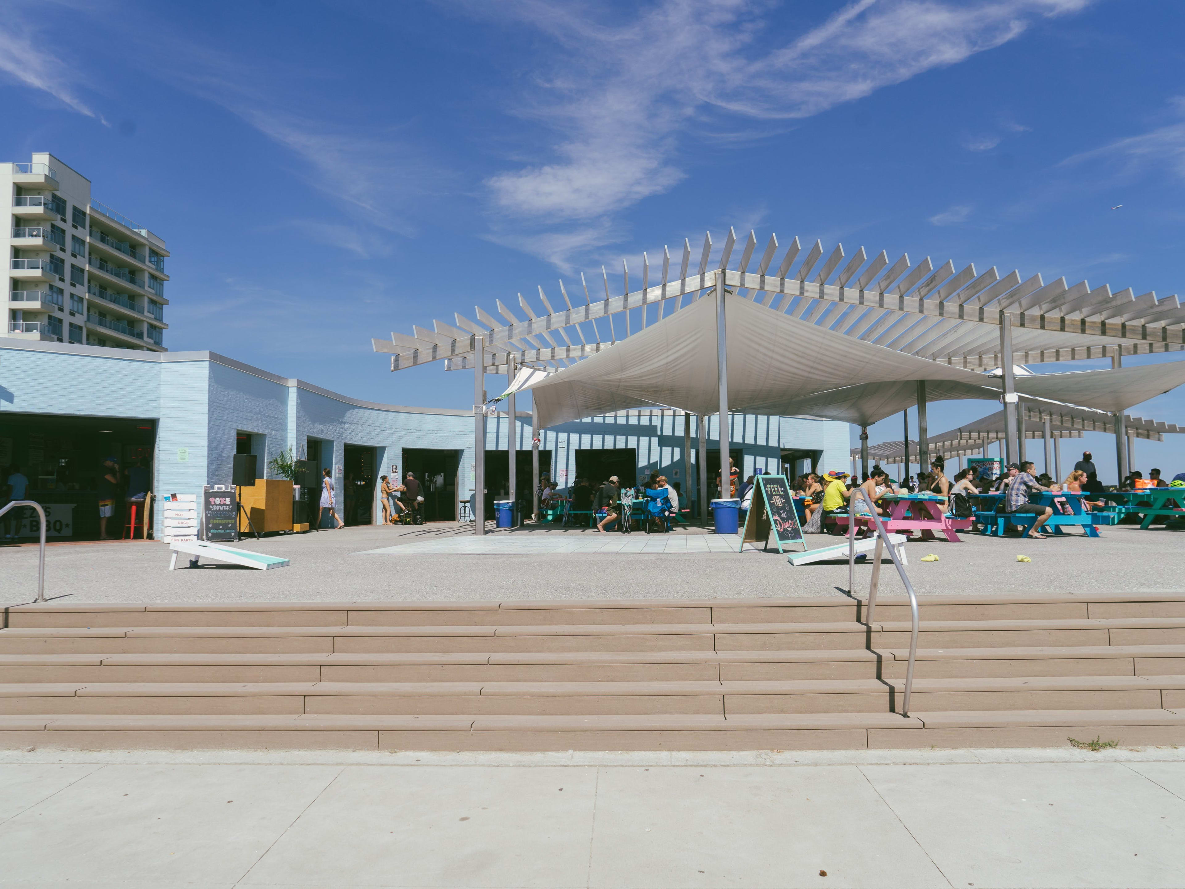 The 97th Street beach concessions area.