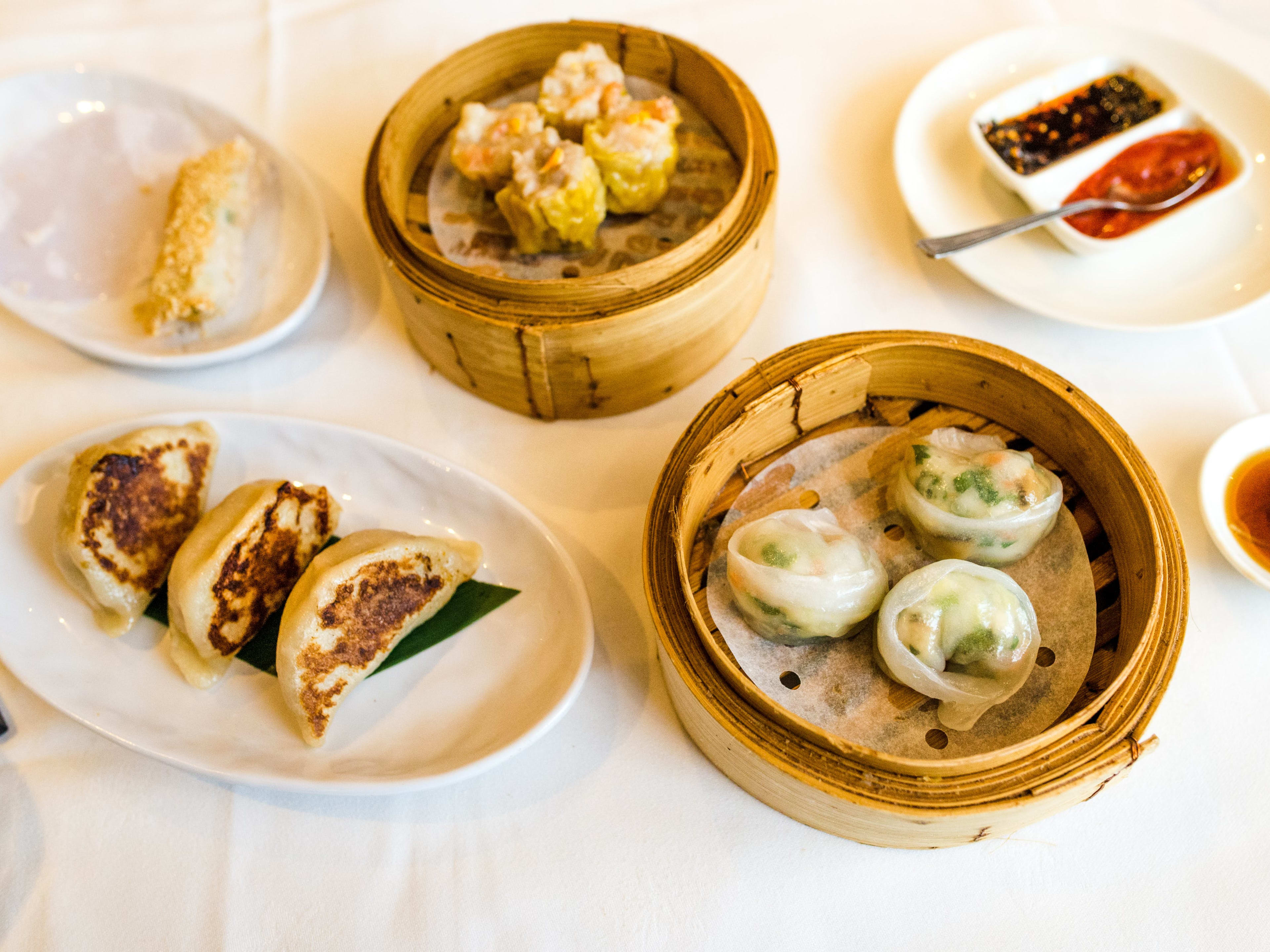 A spread of dishes from Royal China.