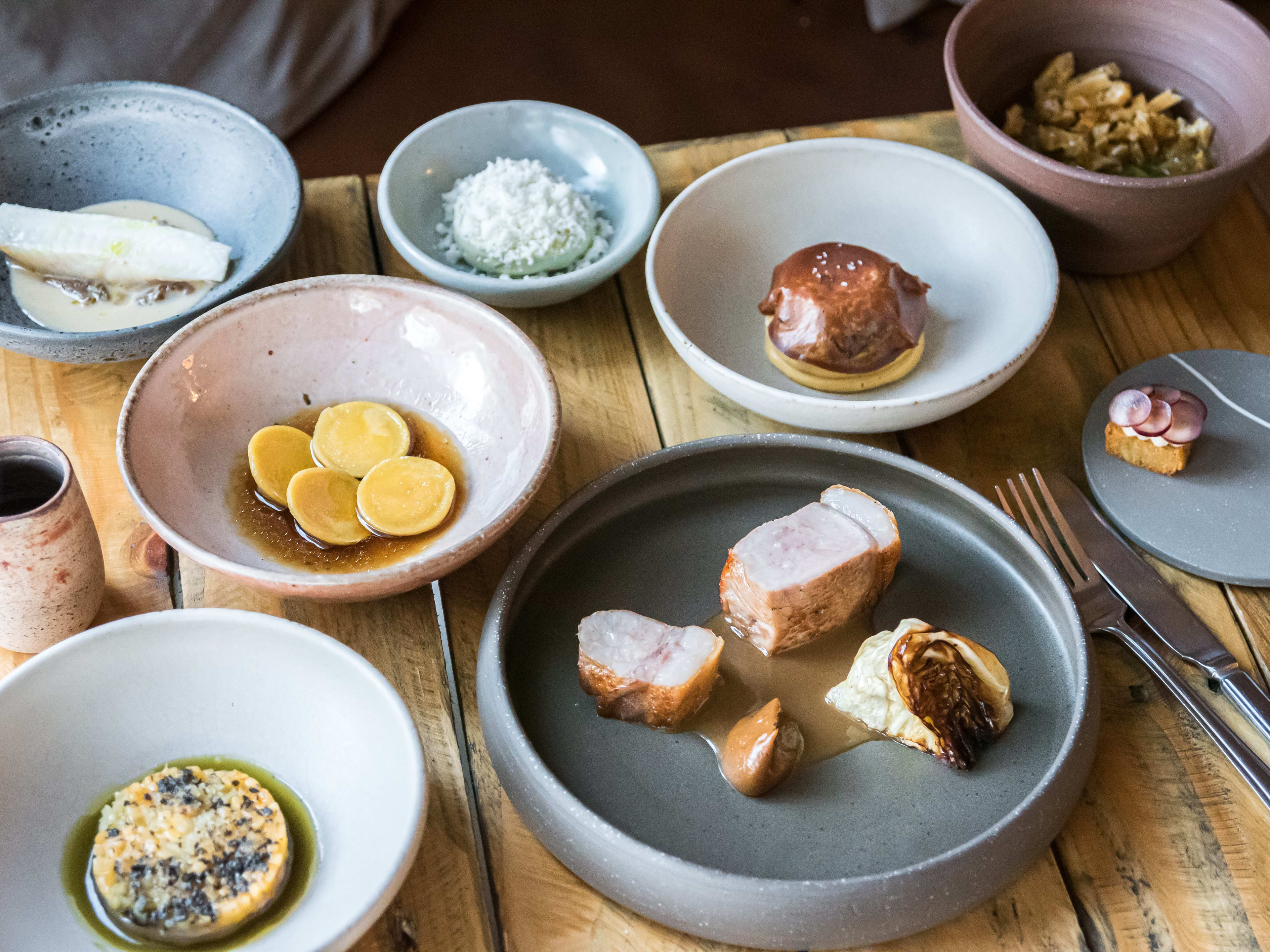 A spread of dishes from Casa Fofò.