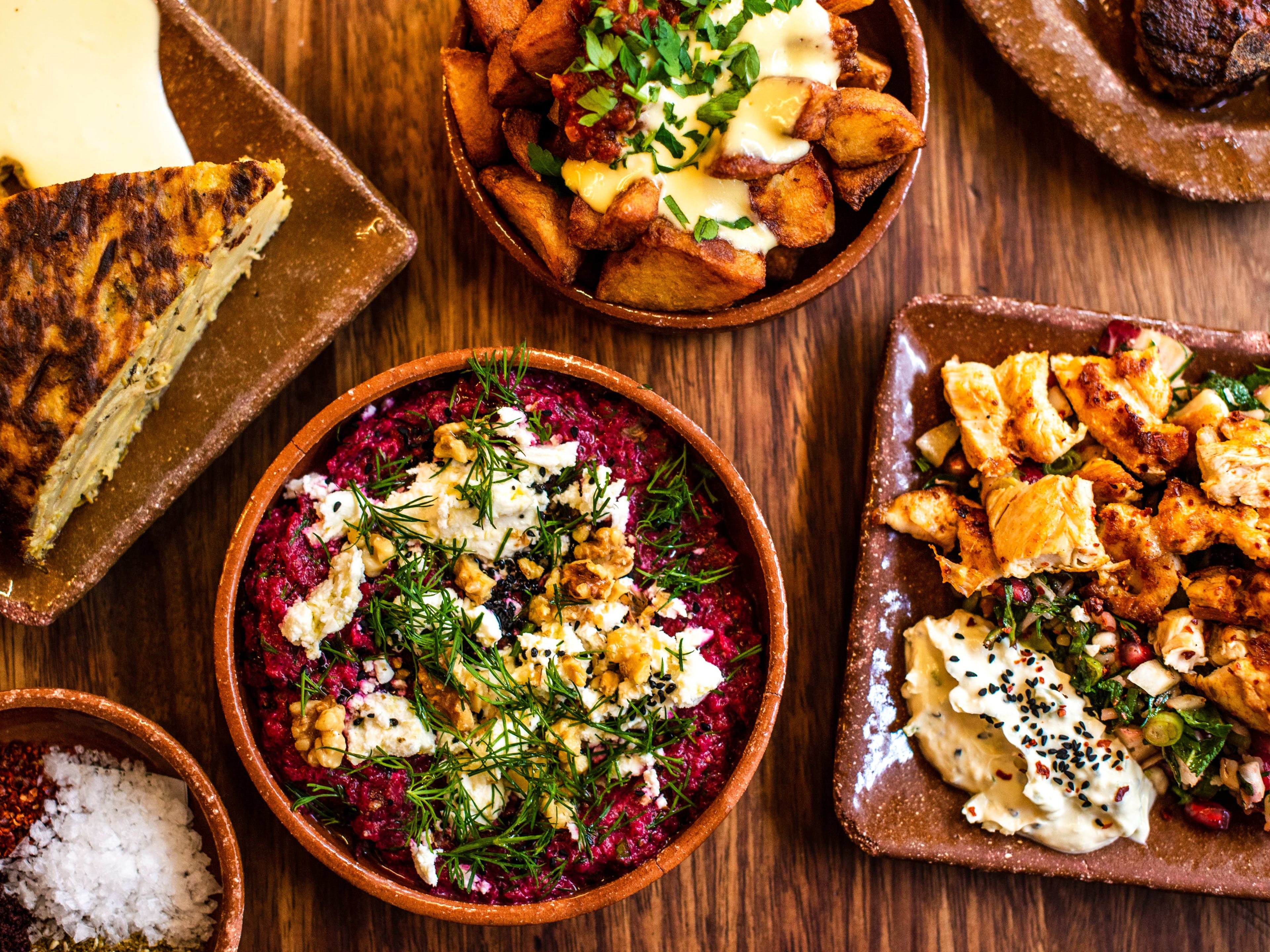 A spread of dishes at Morito