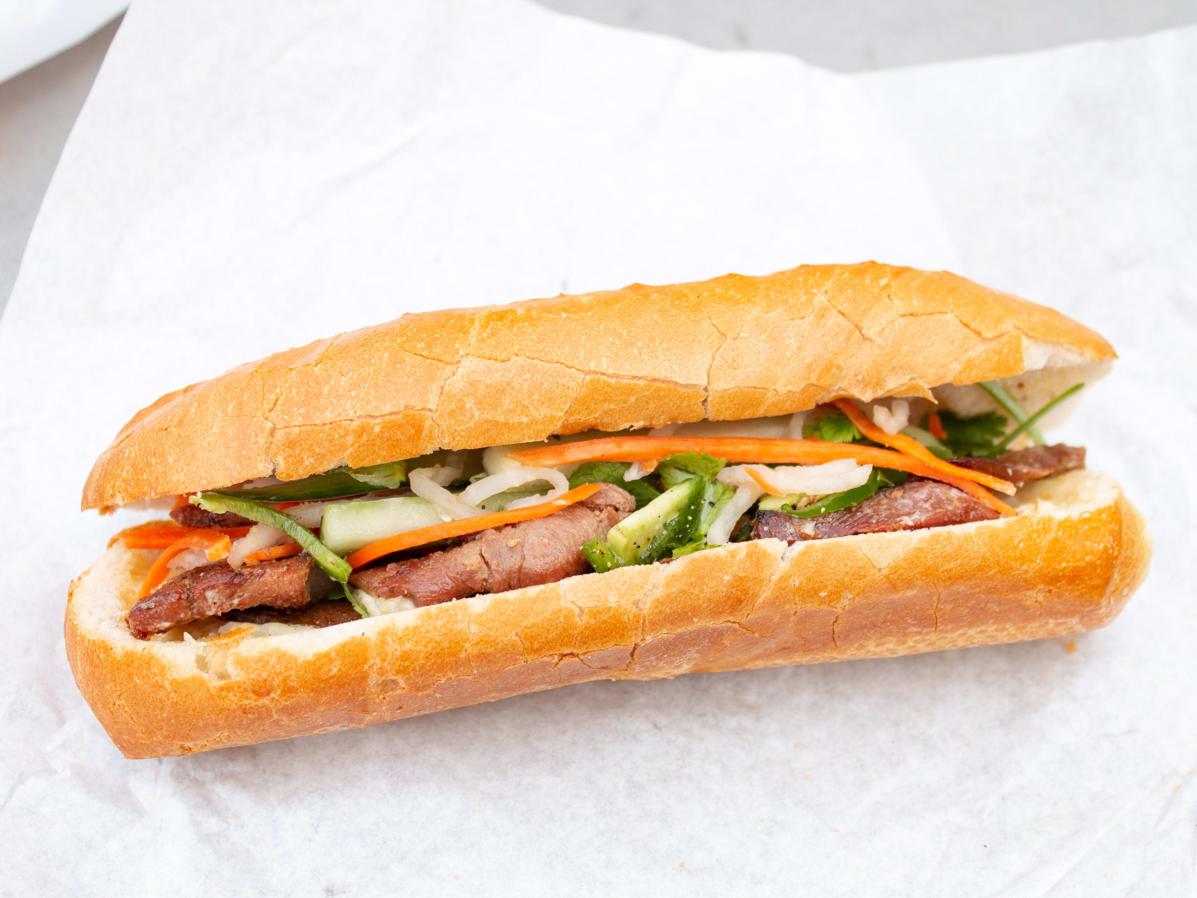 grilled pork banh mi