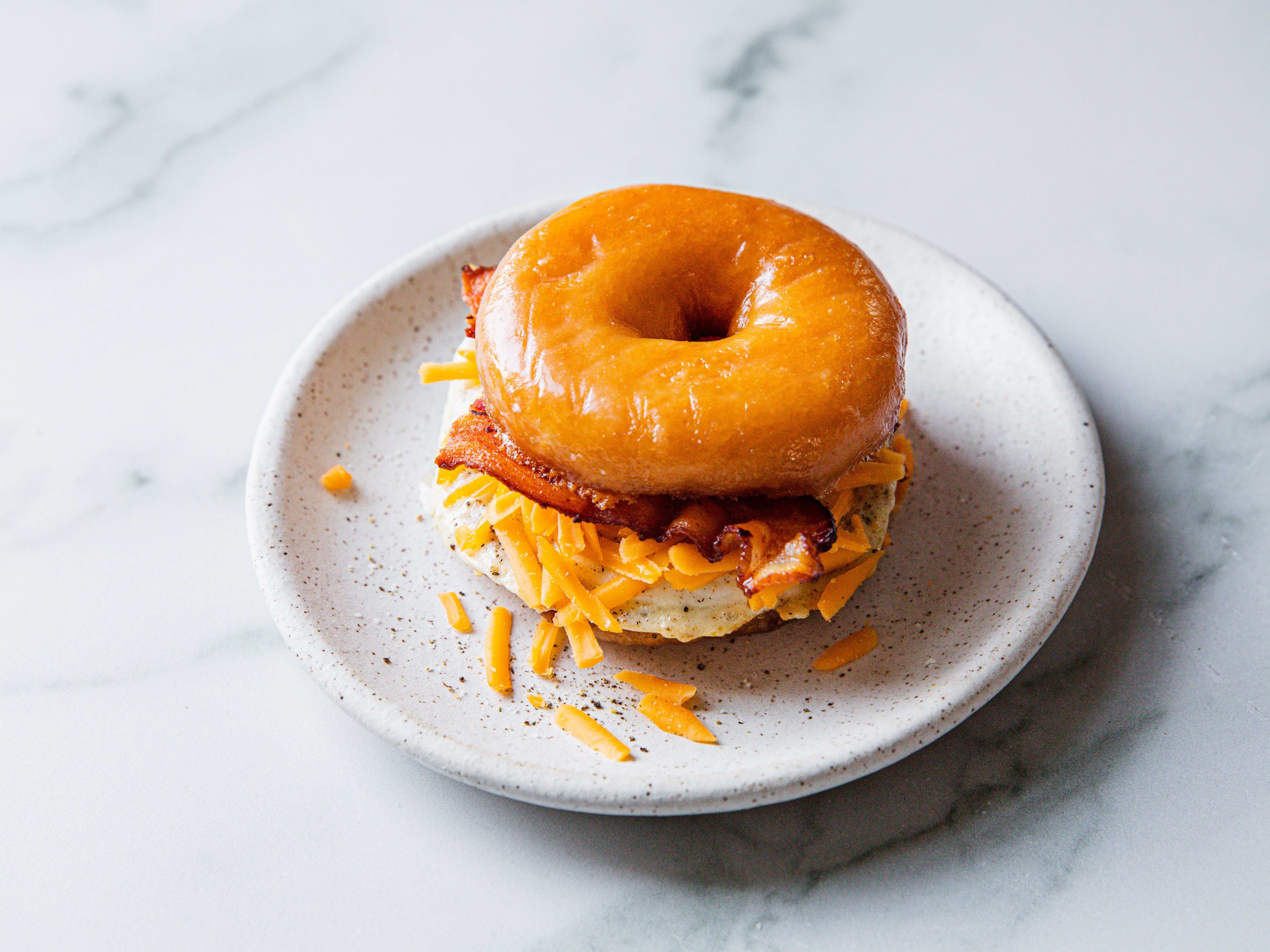 How To Make A Donut Breakfast Sandwich image