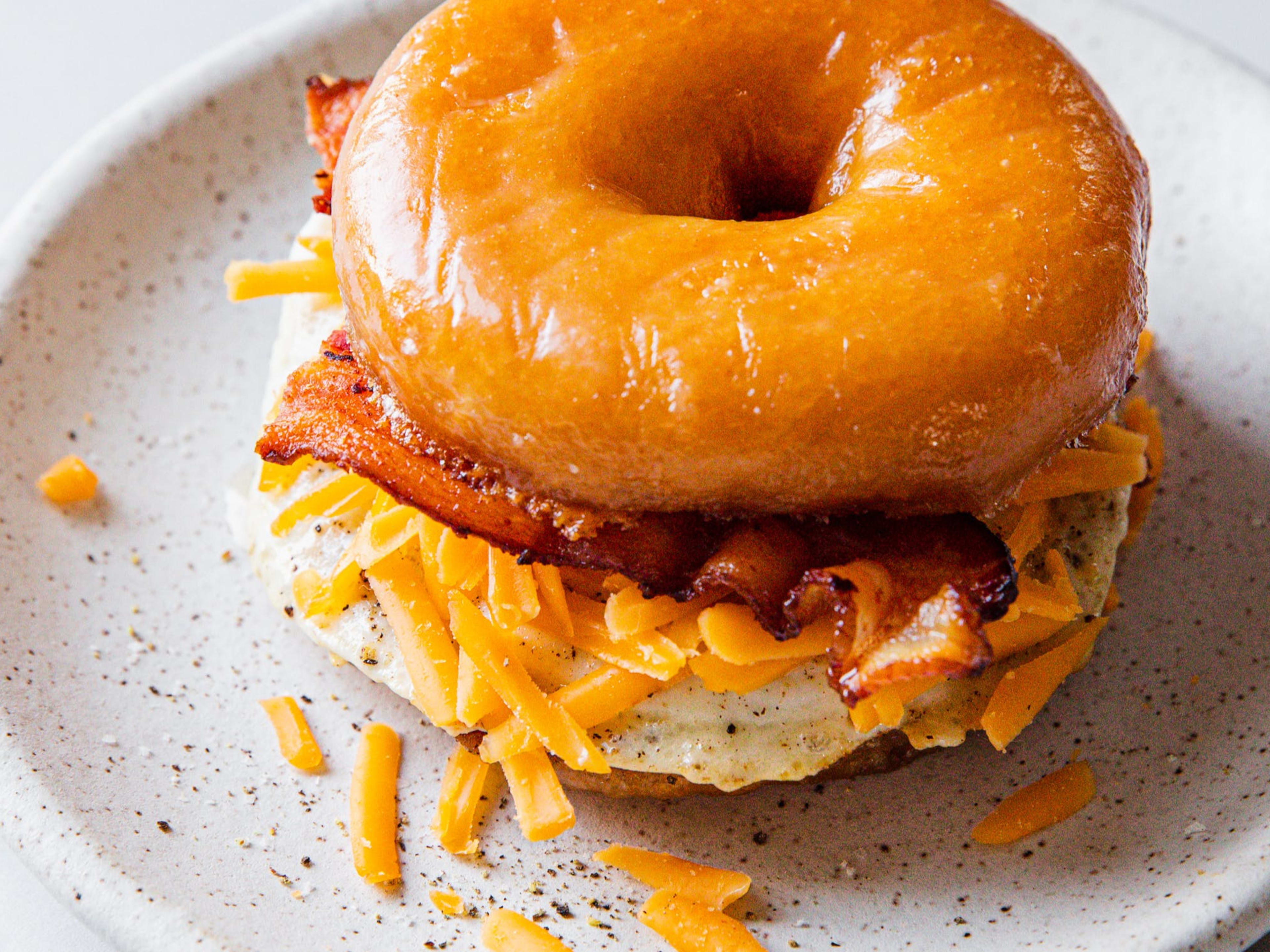 How To Make A Donut Breakfast Sandwich image