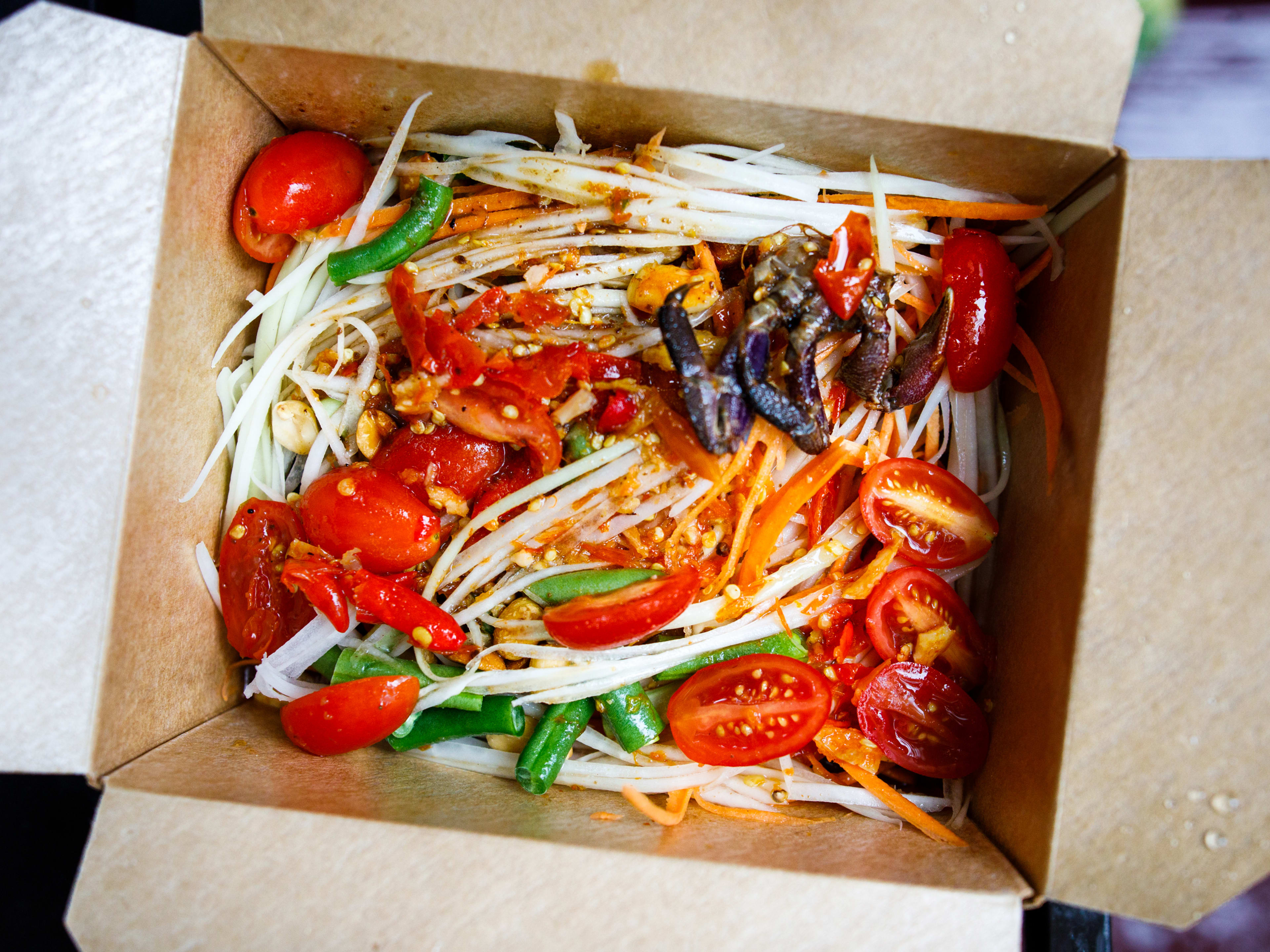 papaya salad with fermented crab from Dee Dee.