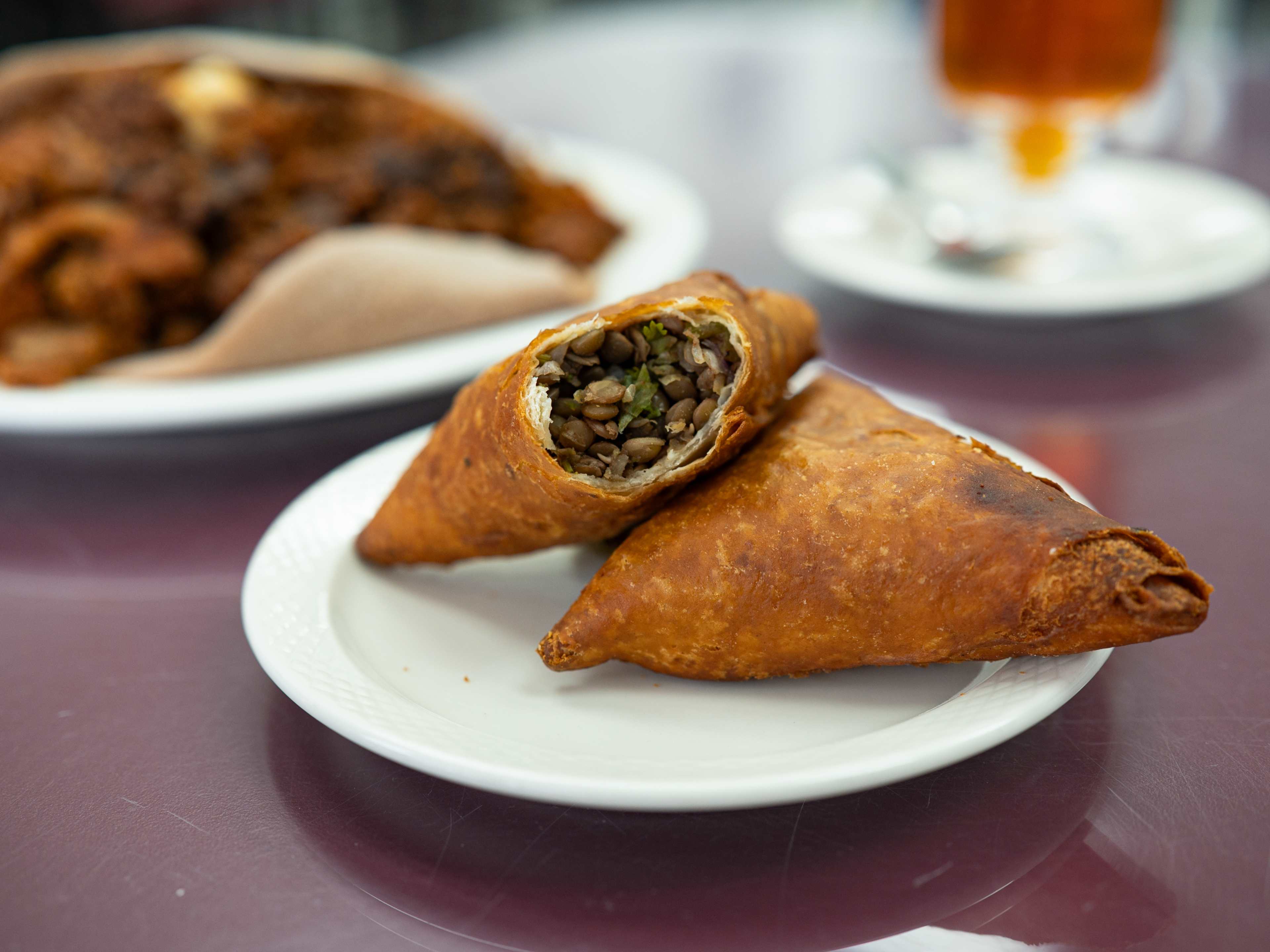 Lentil sambusas from Abem.