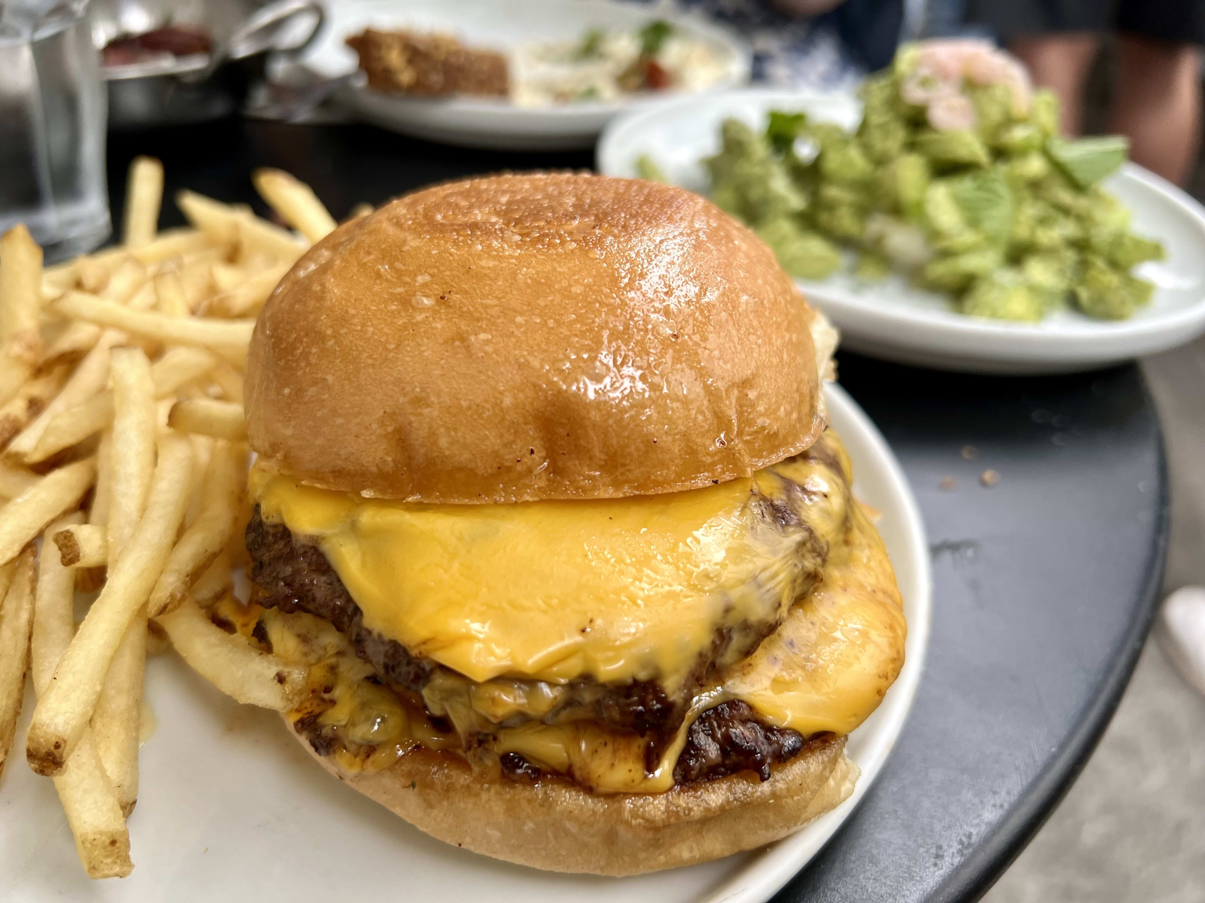 Smashburger at Ahba with french fries