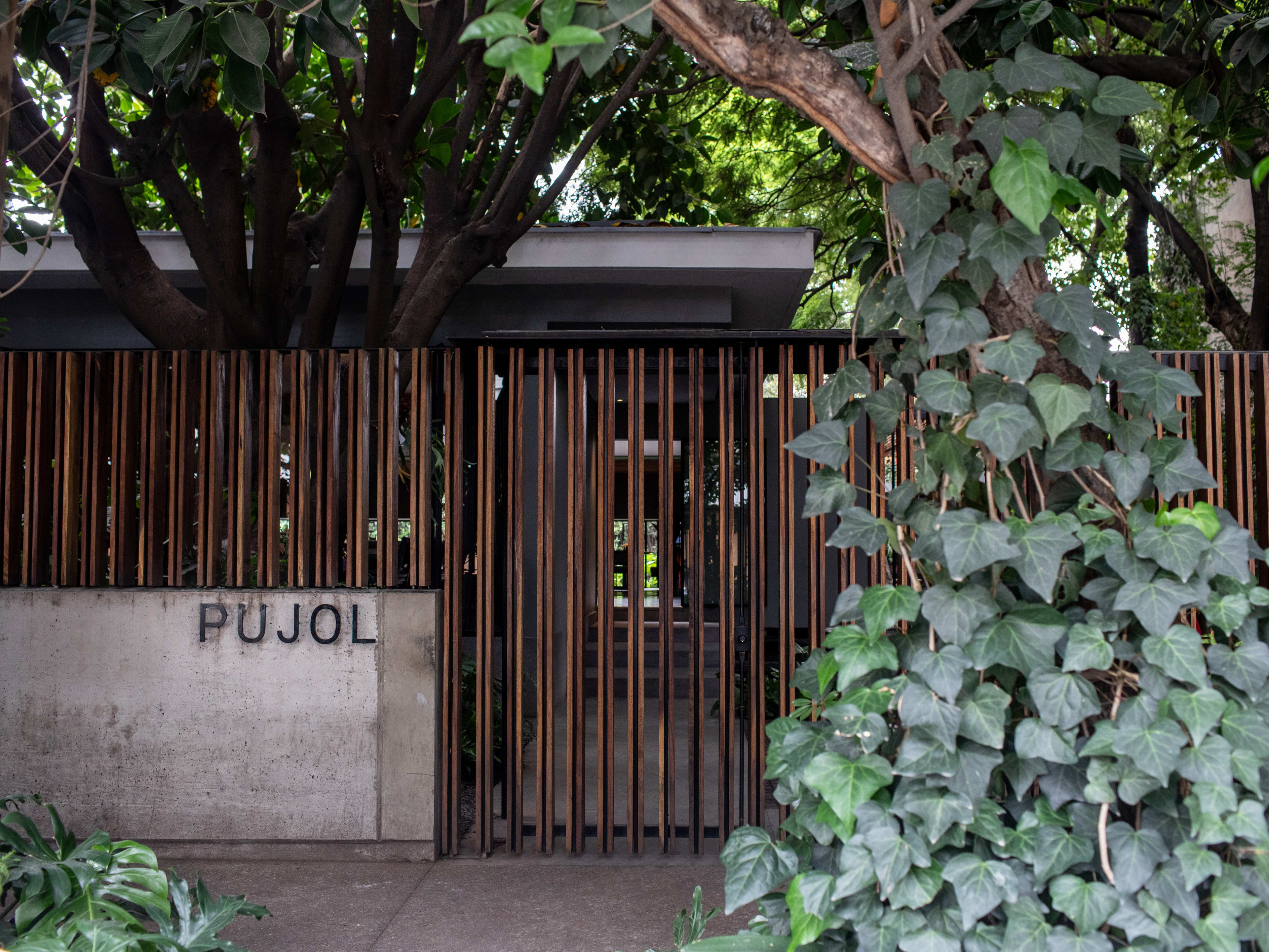 The entrance to Pujol in Mexico City.