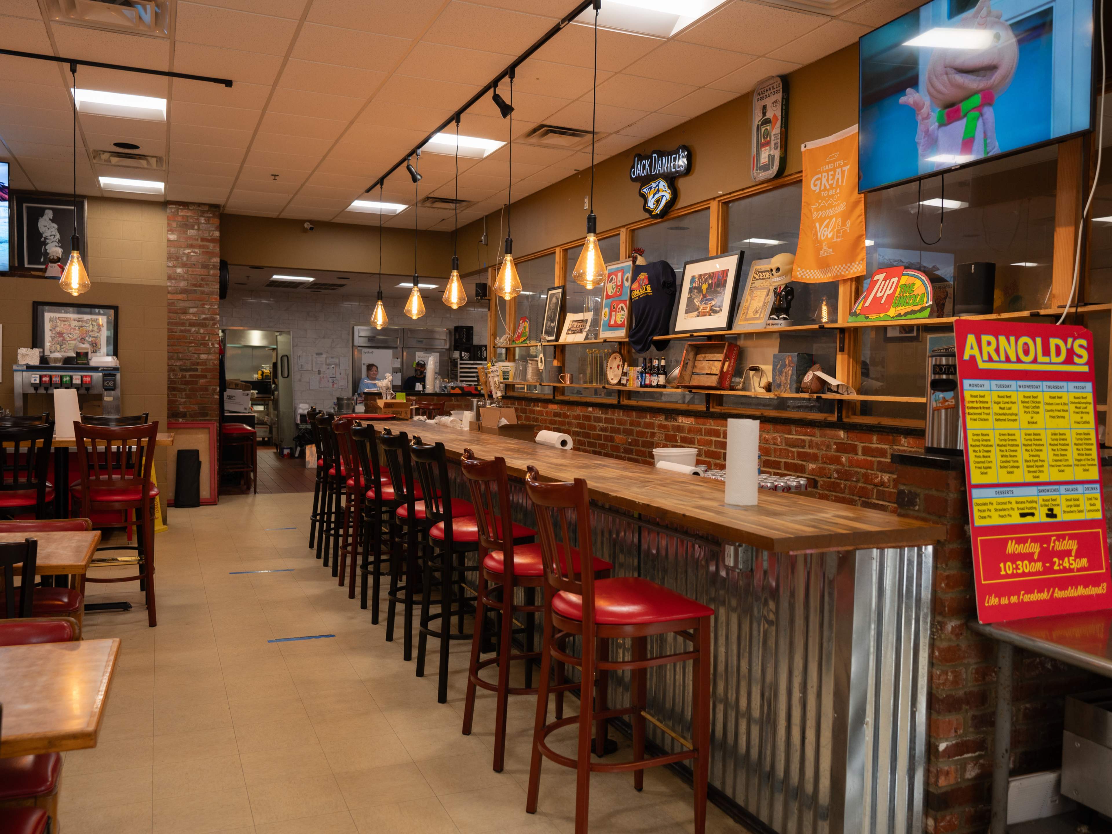 The bar area at Arnold's.