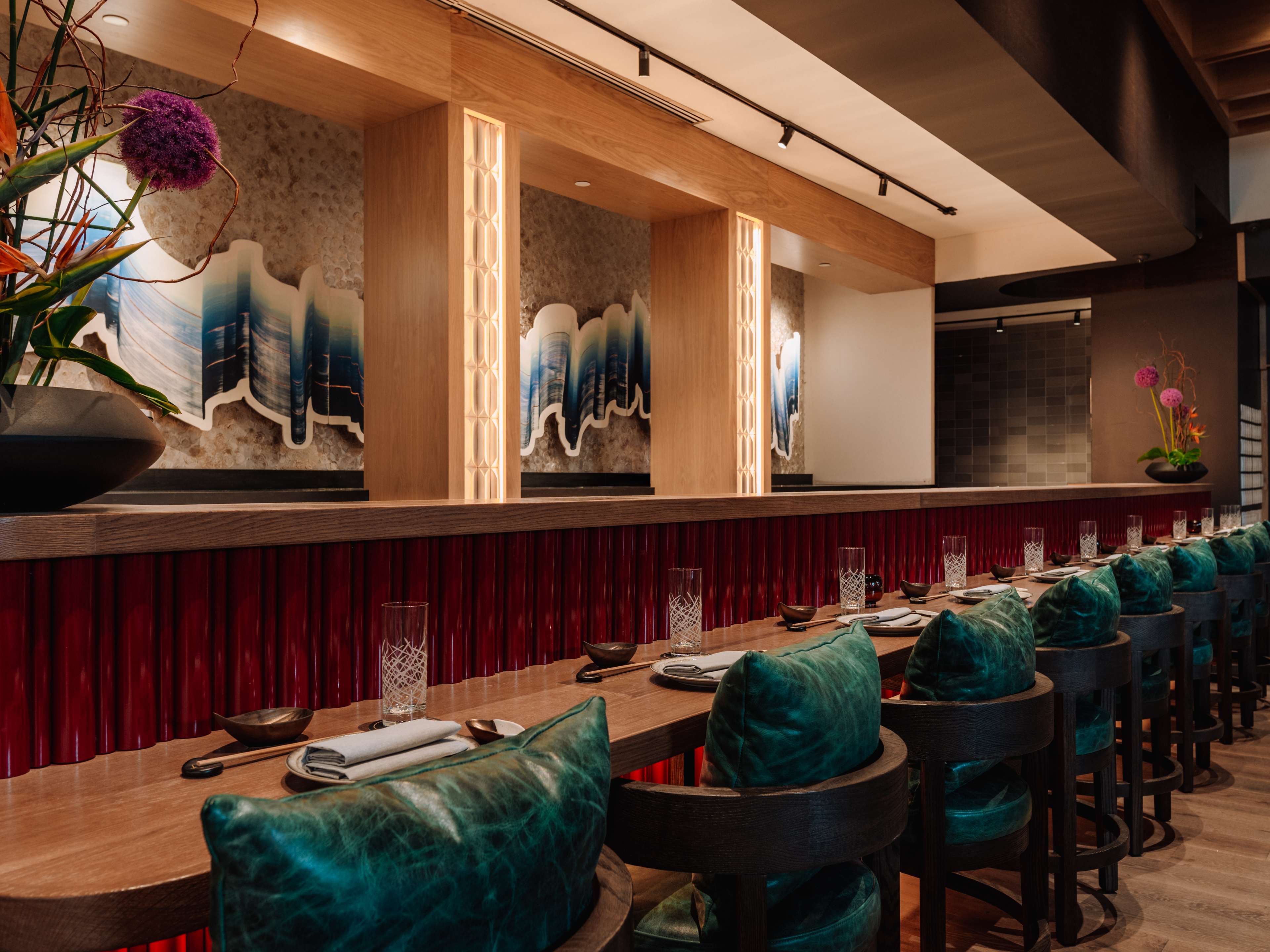 interior sushi bar at Azumi Houston